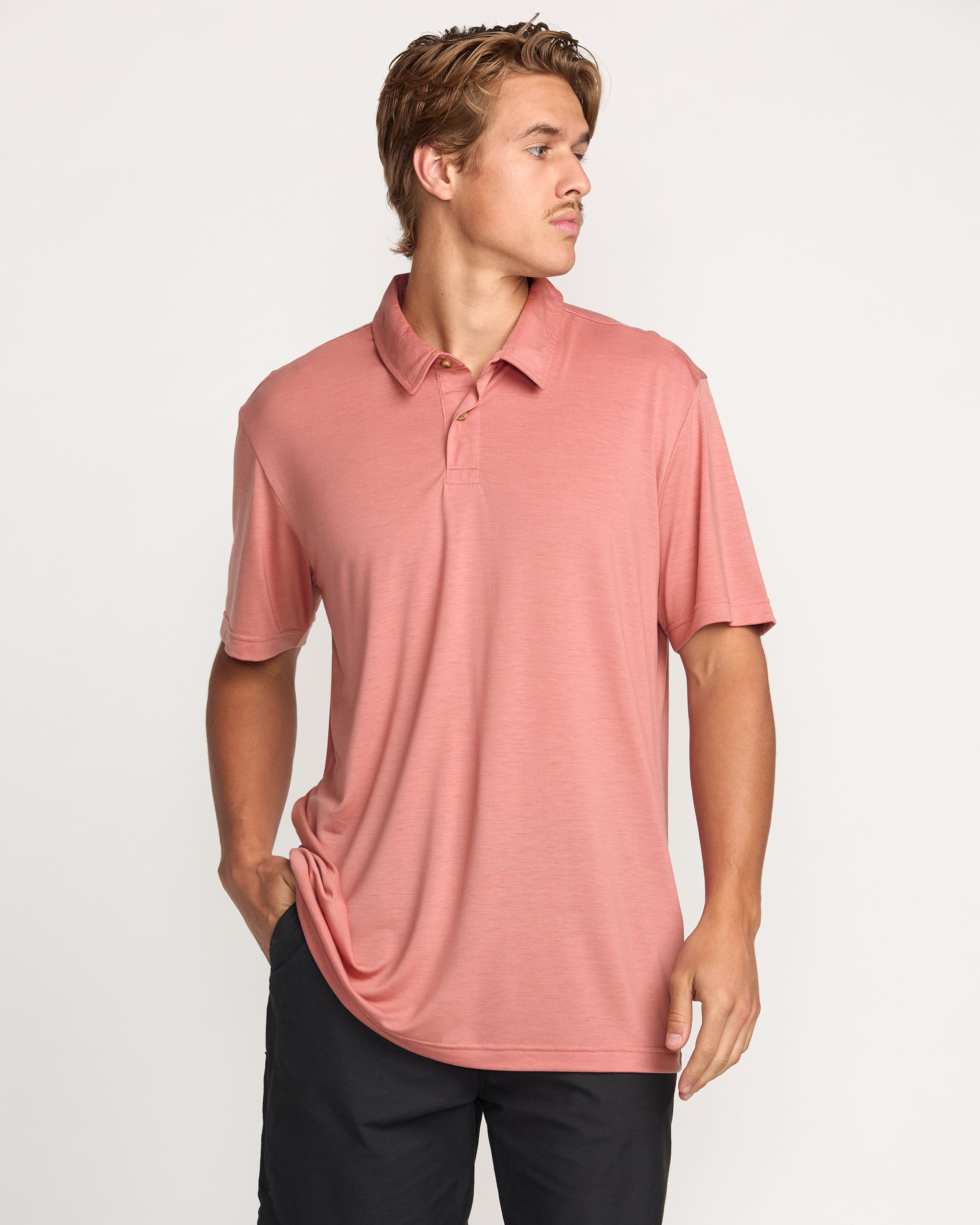 Eclipse Short Sleeve Polo Shirt - Dust Red