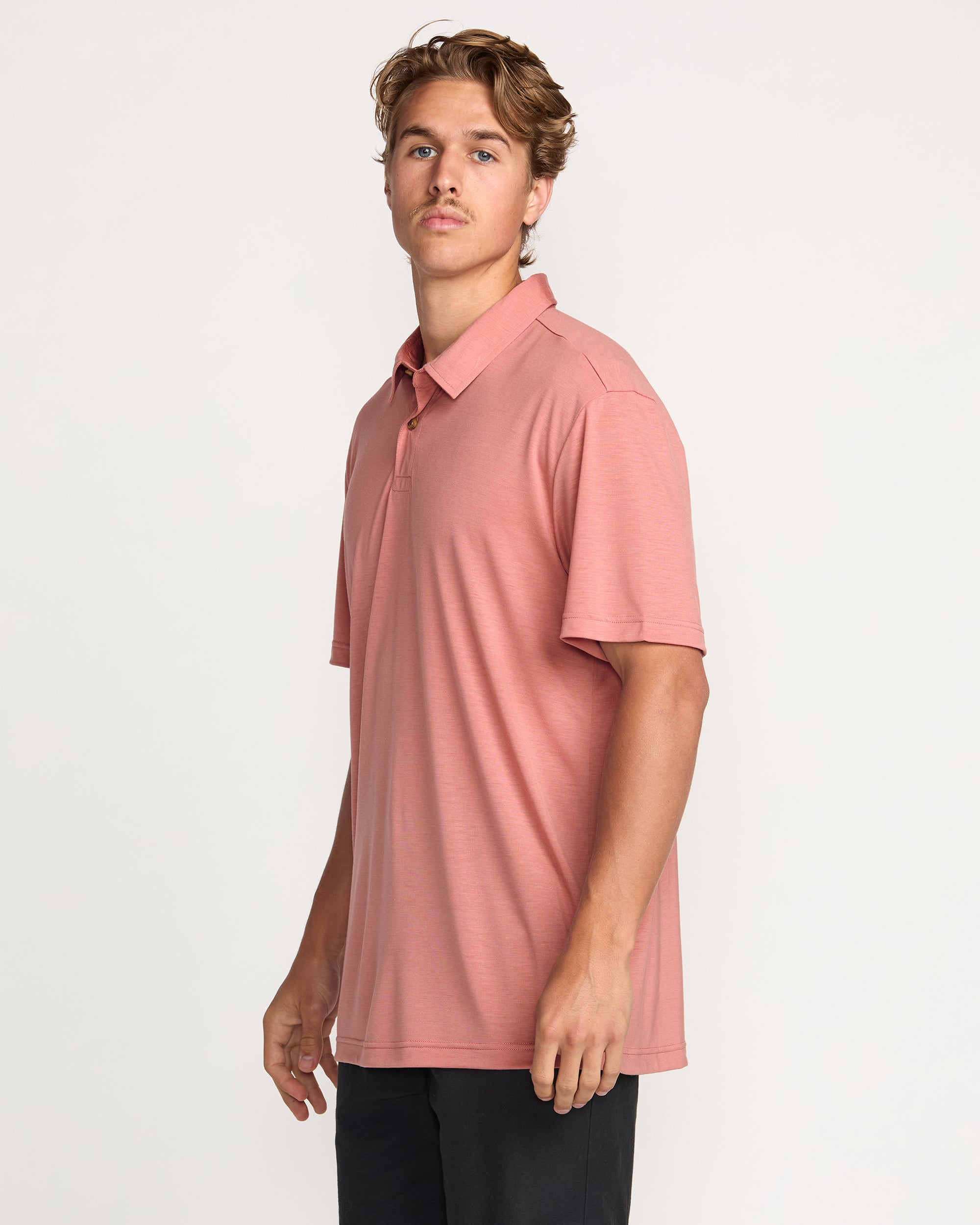 Eclipse Short Sleeve Polo Shirt - Dust Red - Image 4
