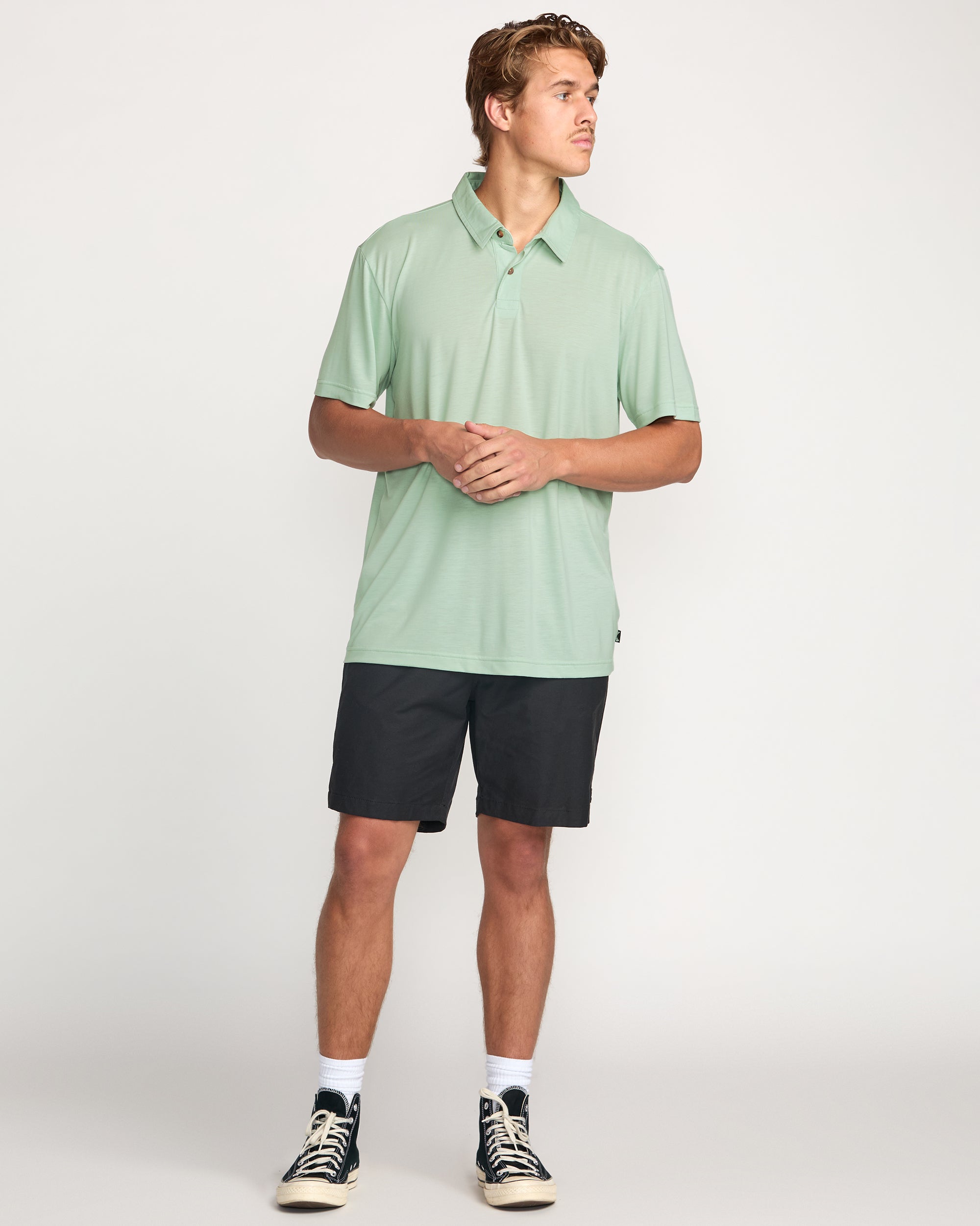 Eclipse Short Sleeve Polo Shirt - Seafoam - Image 3