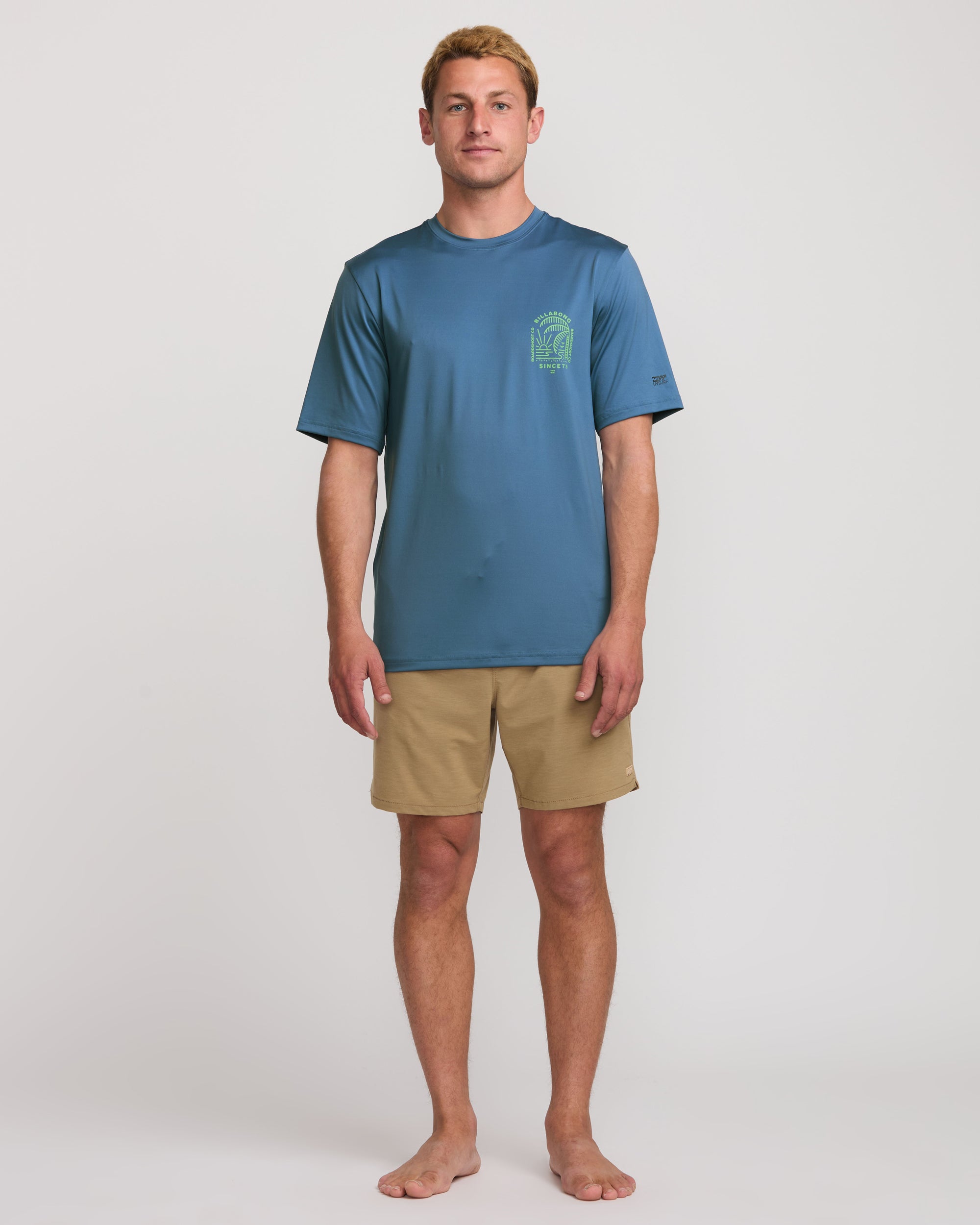 Last Night Loose Fit Short Sleeve Surf Tee - Bay Blue - Image 5