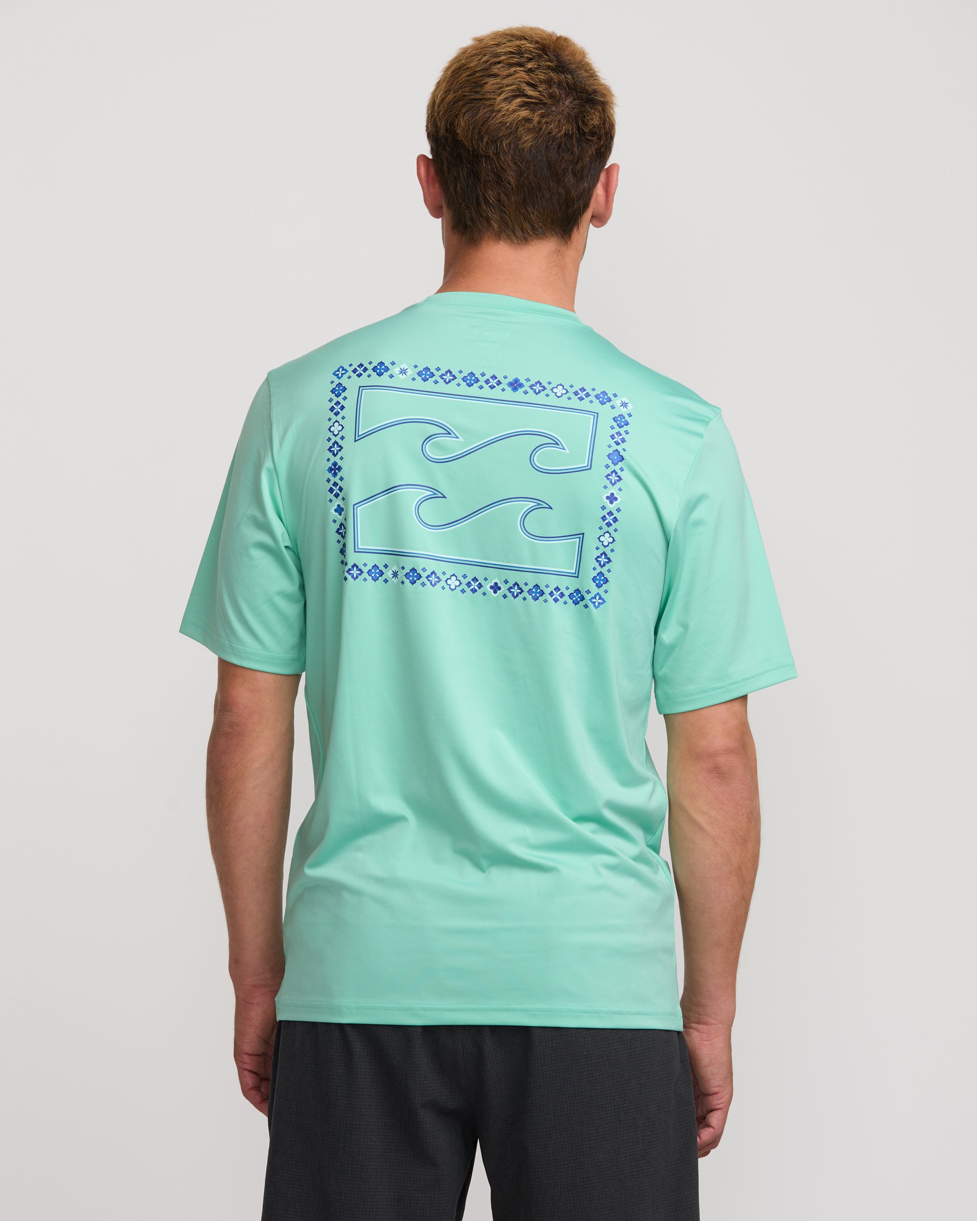 Crayon Wave Loose Fit Short Sleeve Surf Tee - Bermuda - Image 2