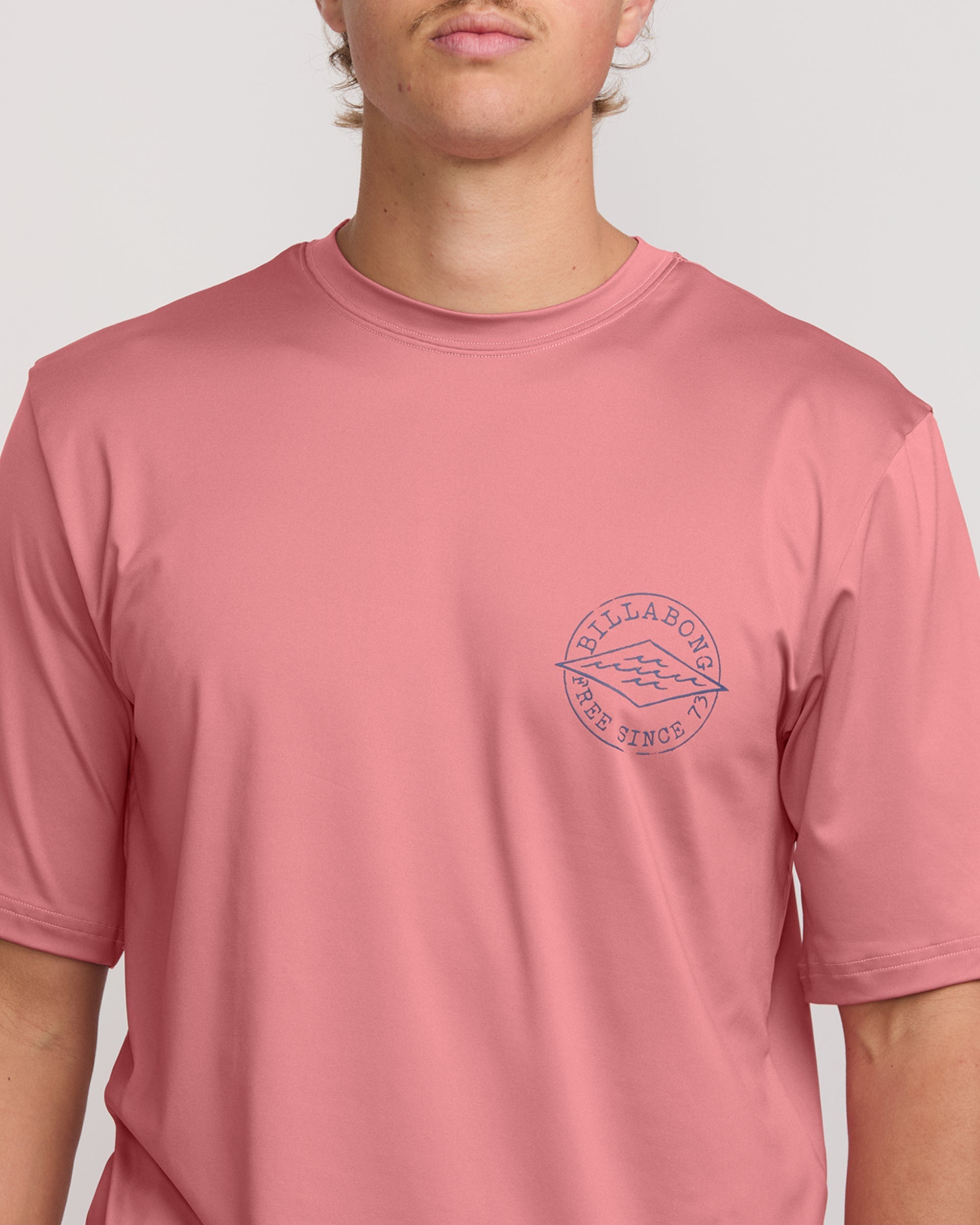 Big Dave Loose Fit Short Sleeve Surf Tee - Dusty Pink - Image 4