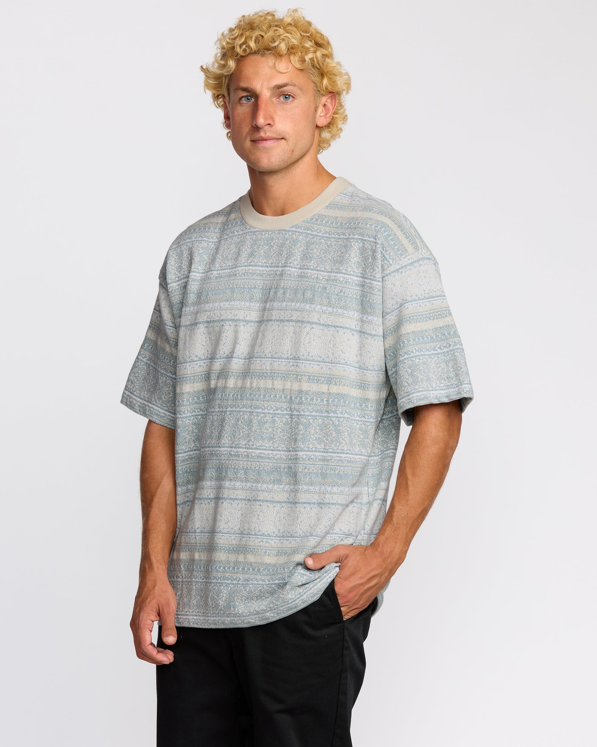 Sunshines Garage Short Sleeve T-Shirt - Stone Blue - Image 3