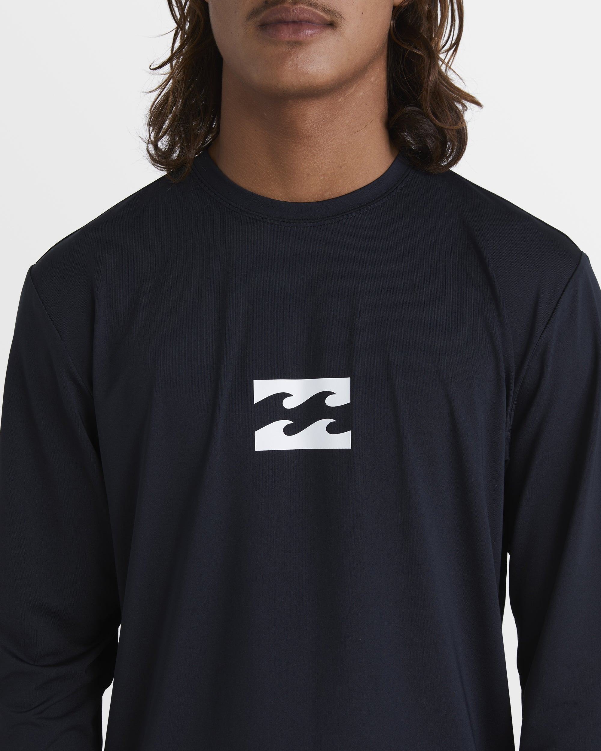 All Day Wave Loose Fit Long Sleeve Surf Tee - Black - Image 4