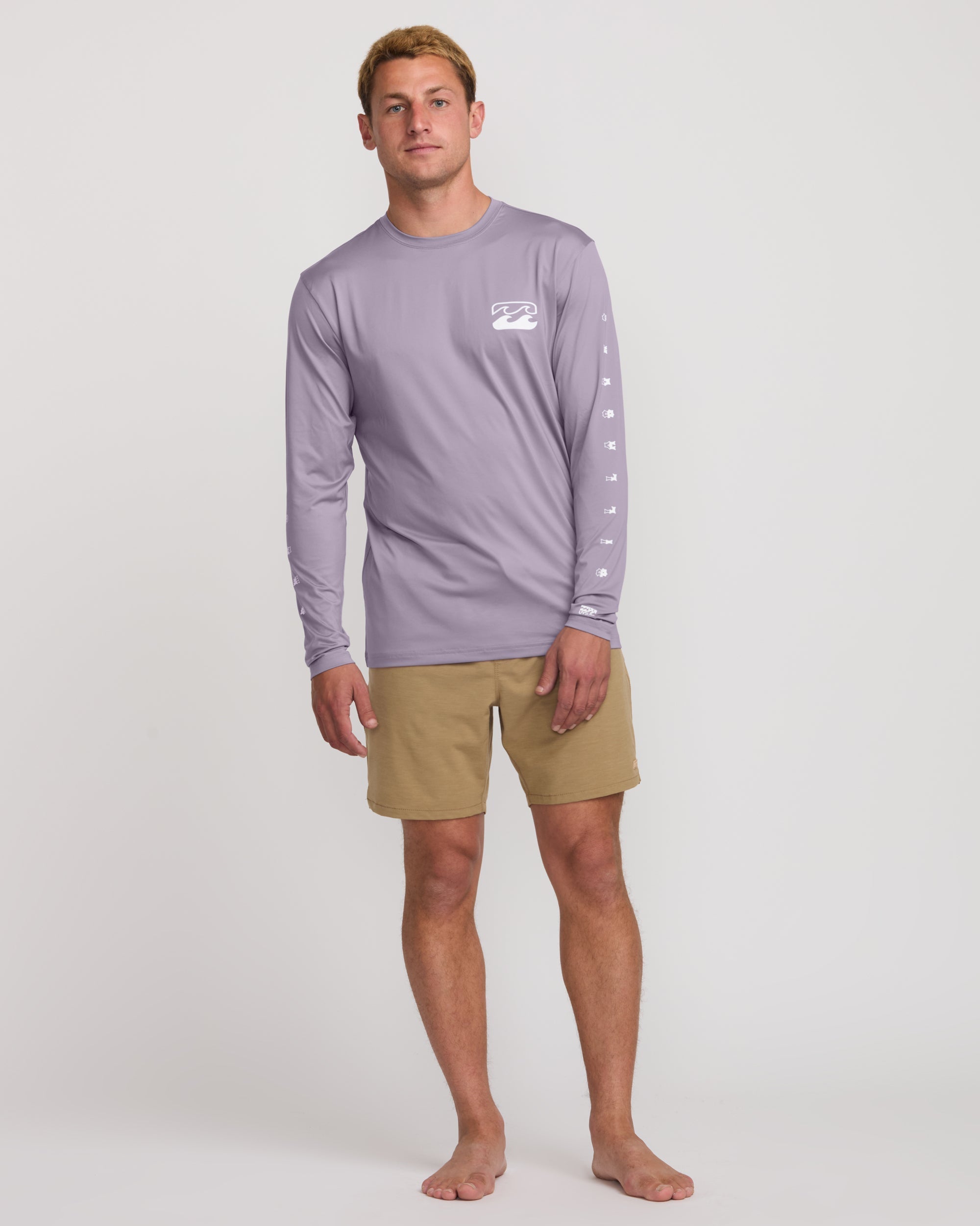 Unity Loose Fit Long Sleeve Surf Tee - Light Purple - Image 5