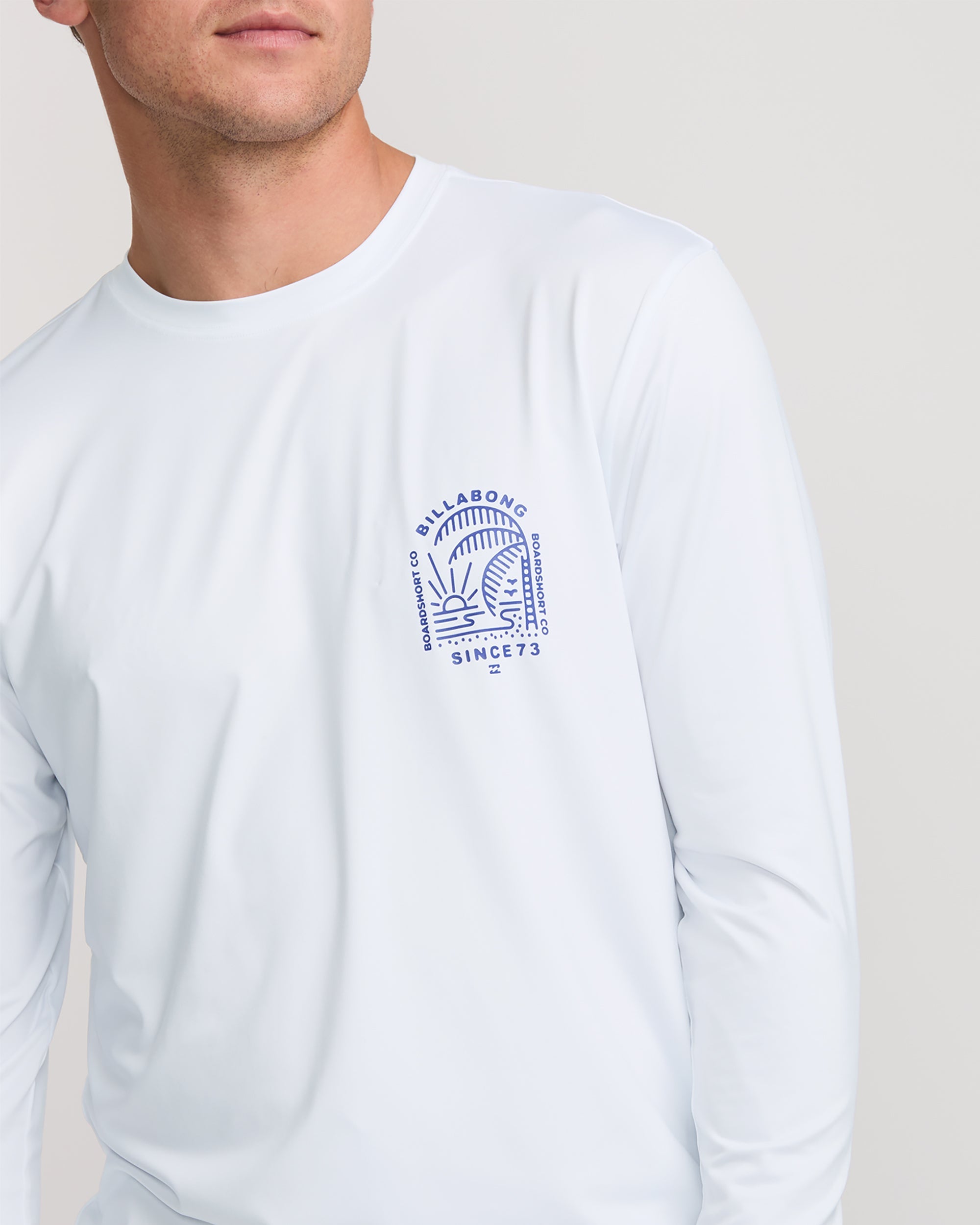 Last Night Loose Fit Long Sleeve Surf Tee - White - Image 4