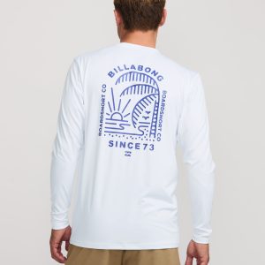 Last Night Loose Fit Long Sleeve Surf Tee - White