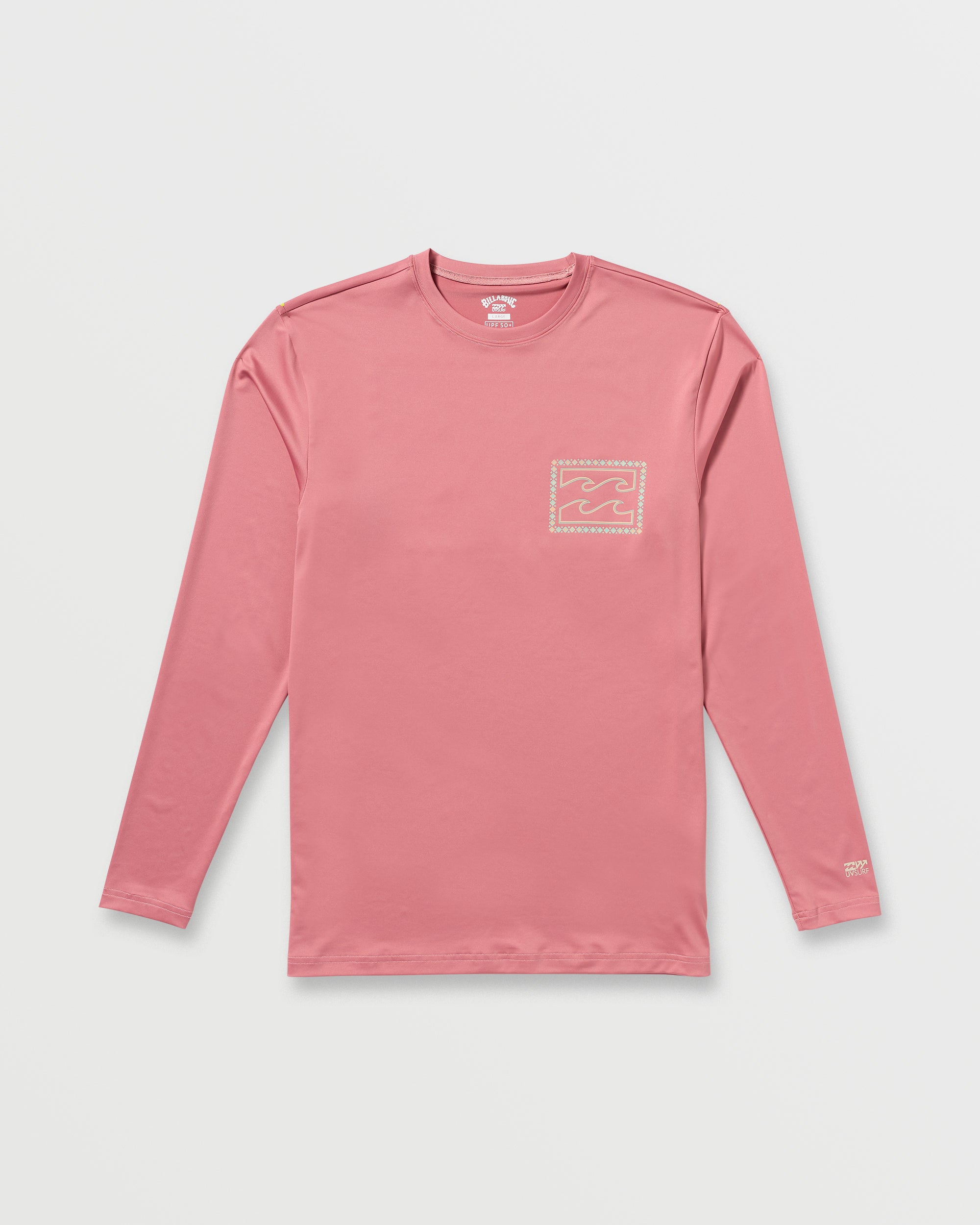 Crayon Wave Loose Fit Long Sleeve Surf Tee - Dusty Pink - Image 3