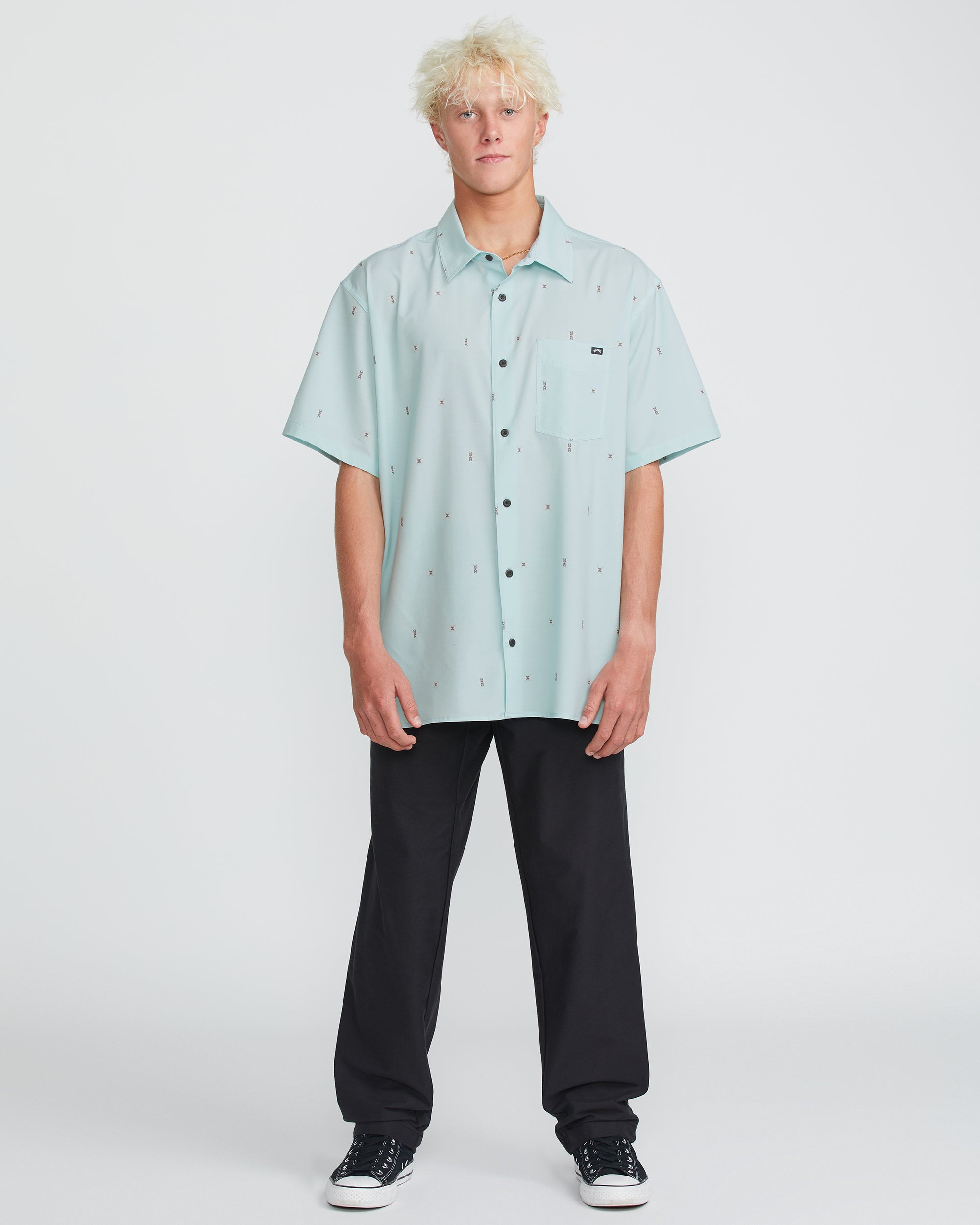 Surftrek Transit Short Sleeve Shirt - Dusty Blue