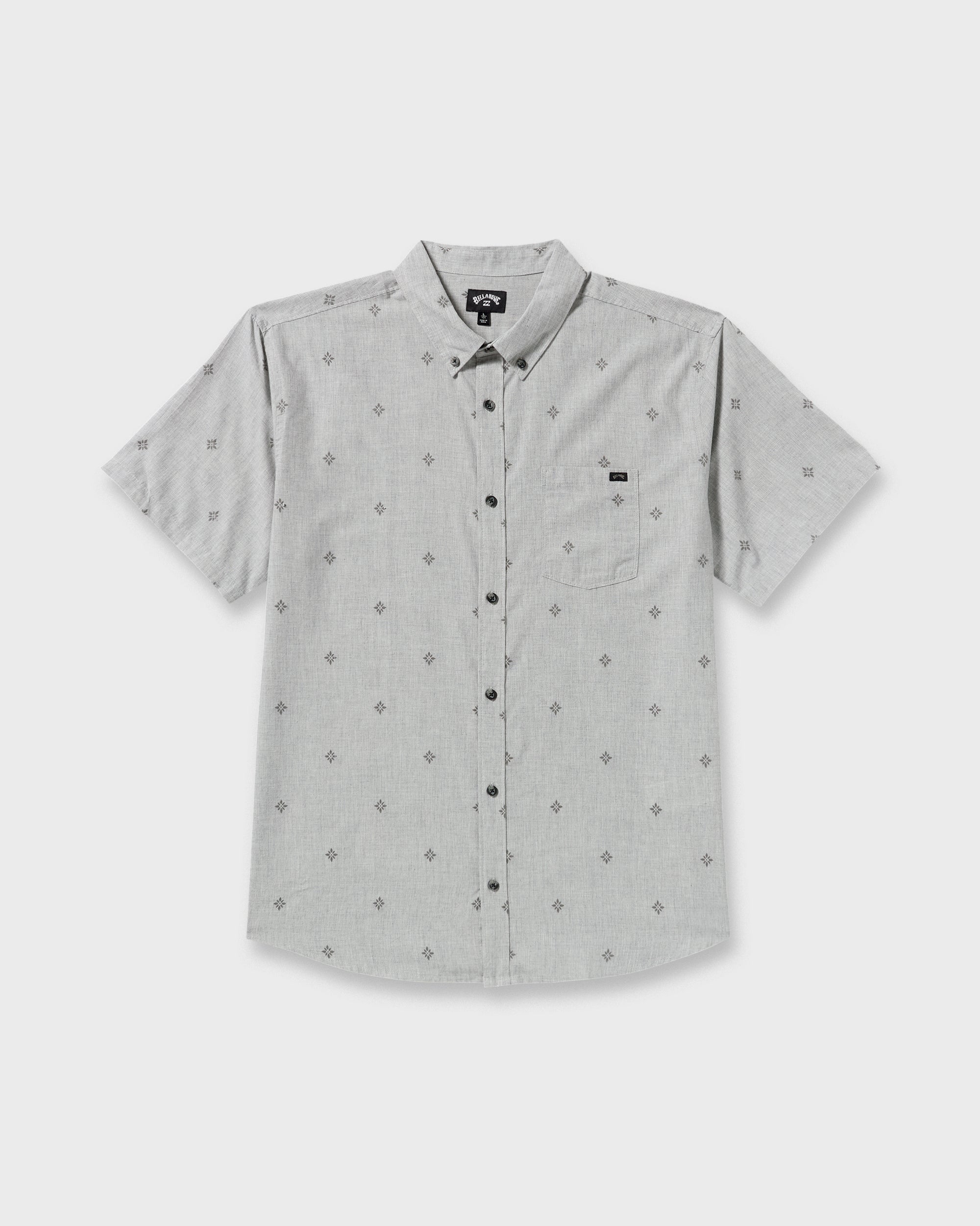 All Day Jacquard Short Sleeve Shirt - Silver - Image 6