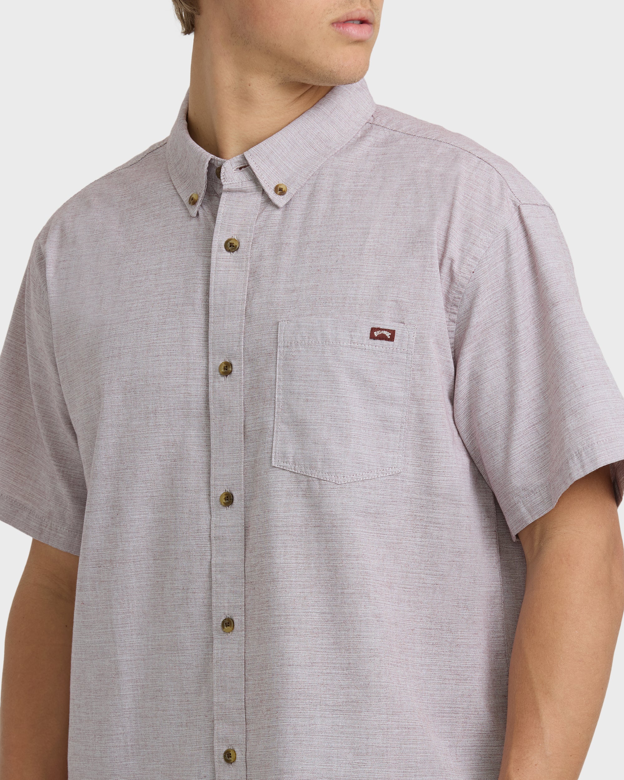 All Day Short Sleeve Shirt - Plum - Image 3