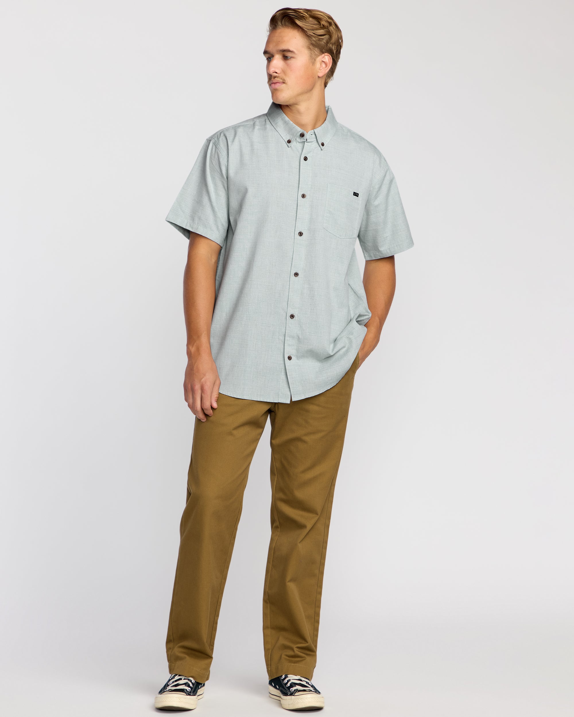 All Day Short Sleeve Shirt - Sage Green - Image 4