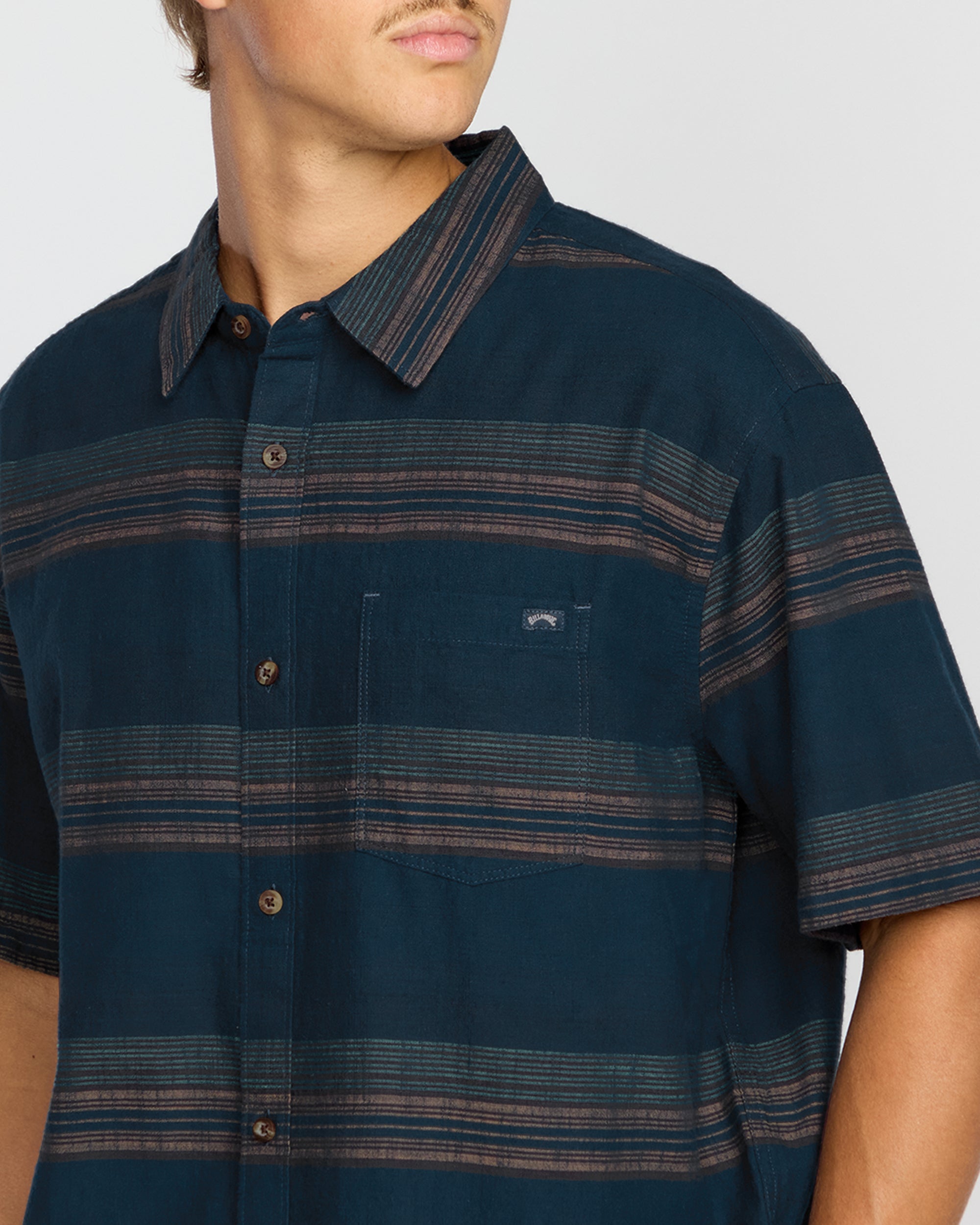 All Day Stripe Short Sleeve Shirt - Midnight - Image 5