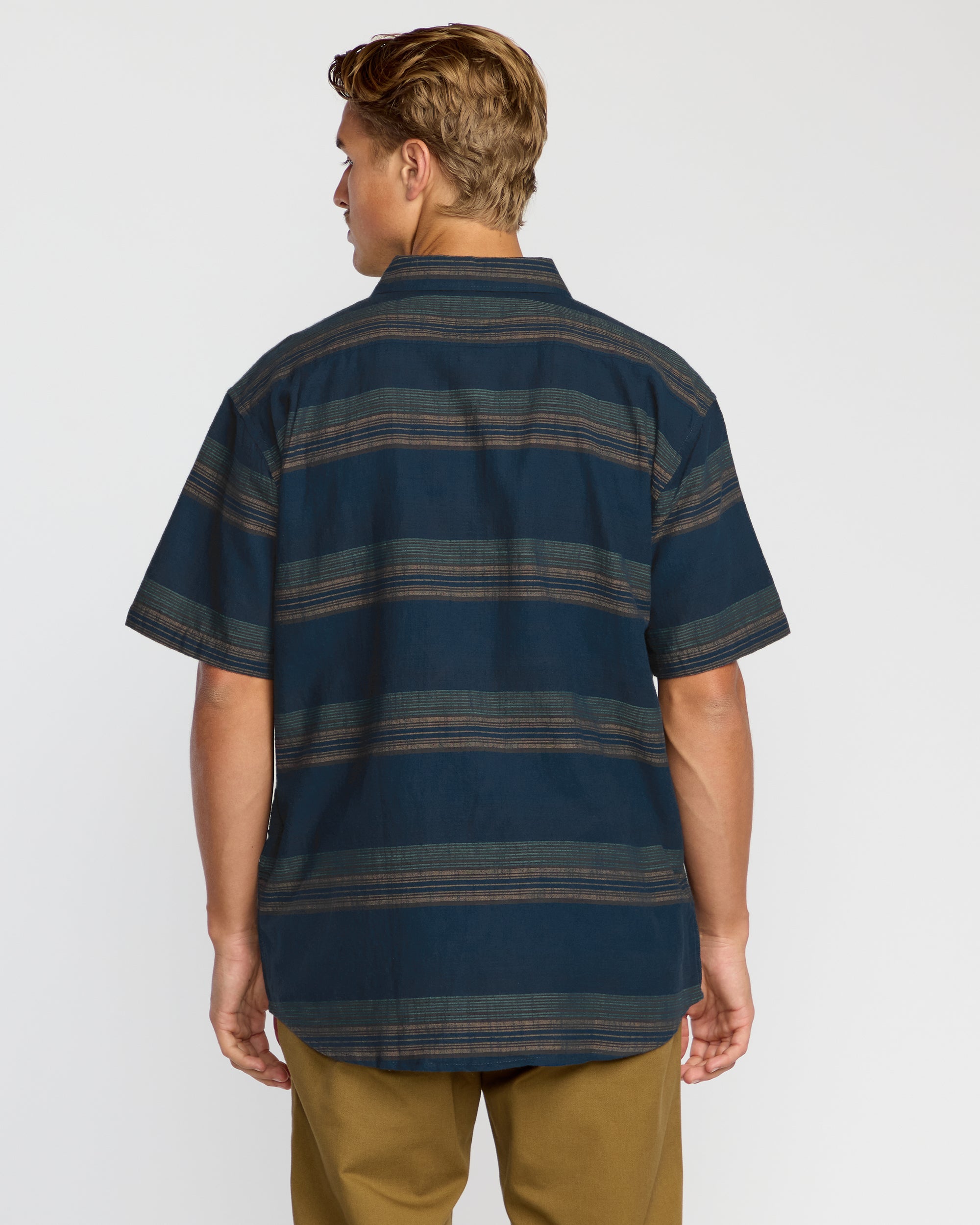 All Day Stripe Short Sleeve Shirt - Midnight - Image 2