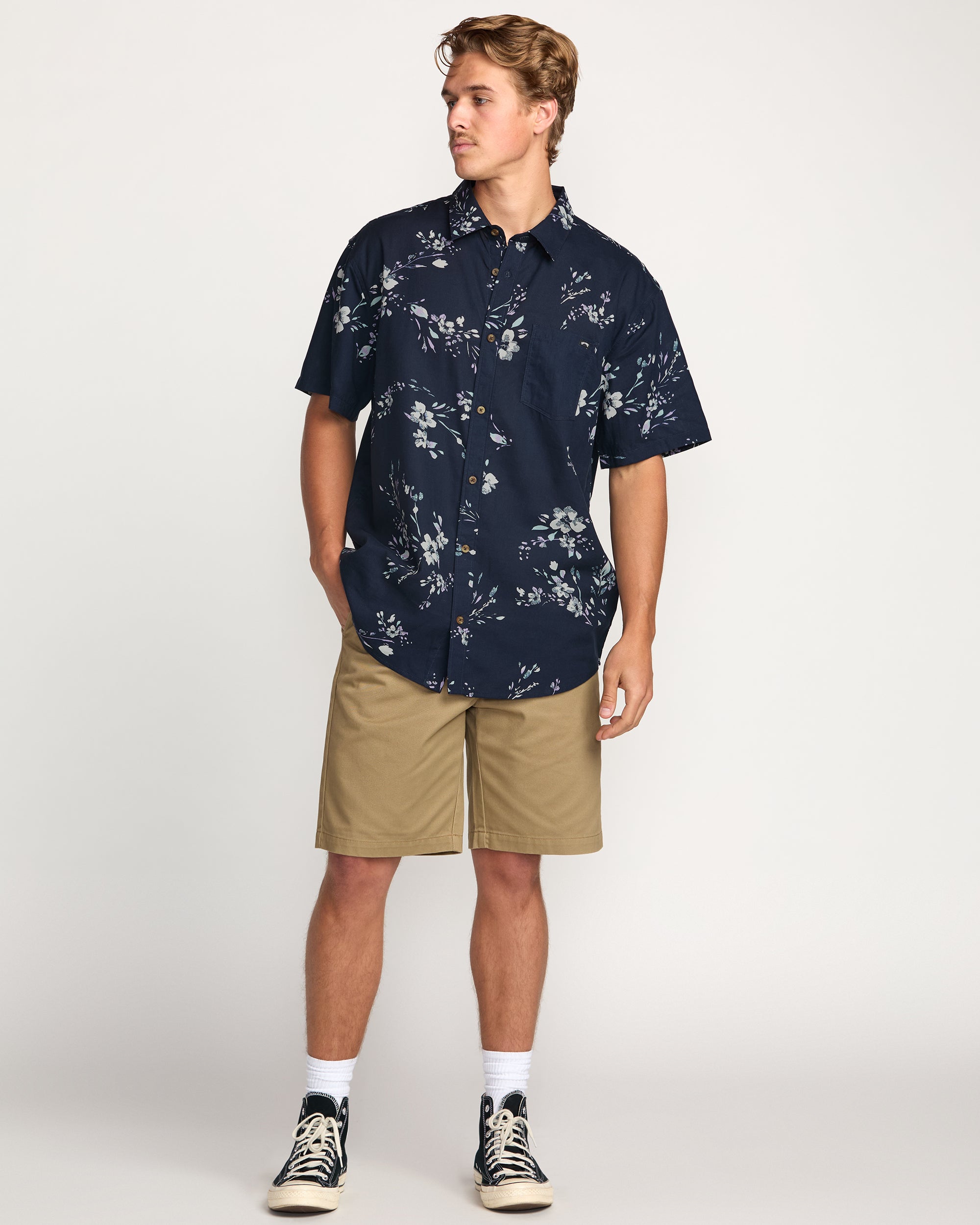Sundays Short Sleeve Shirt - Dark Navy - Image 3