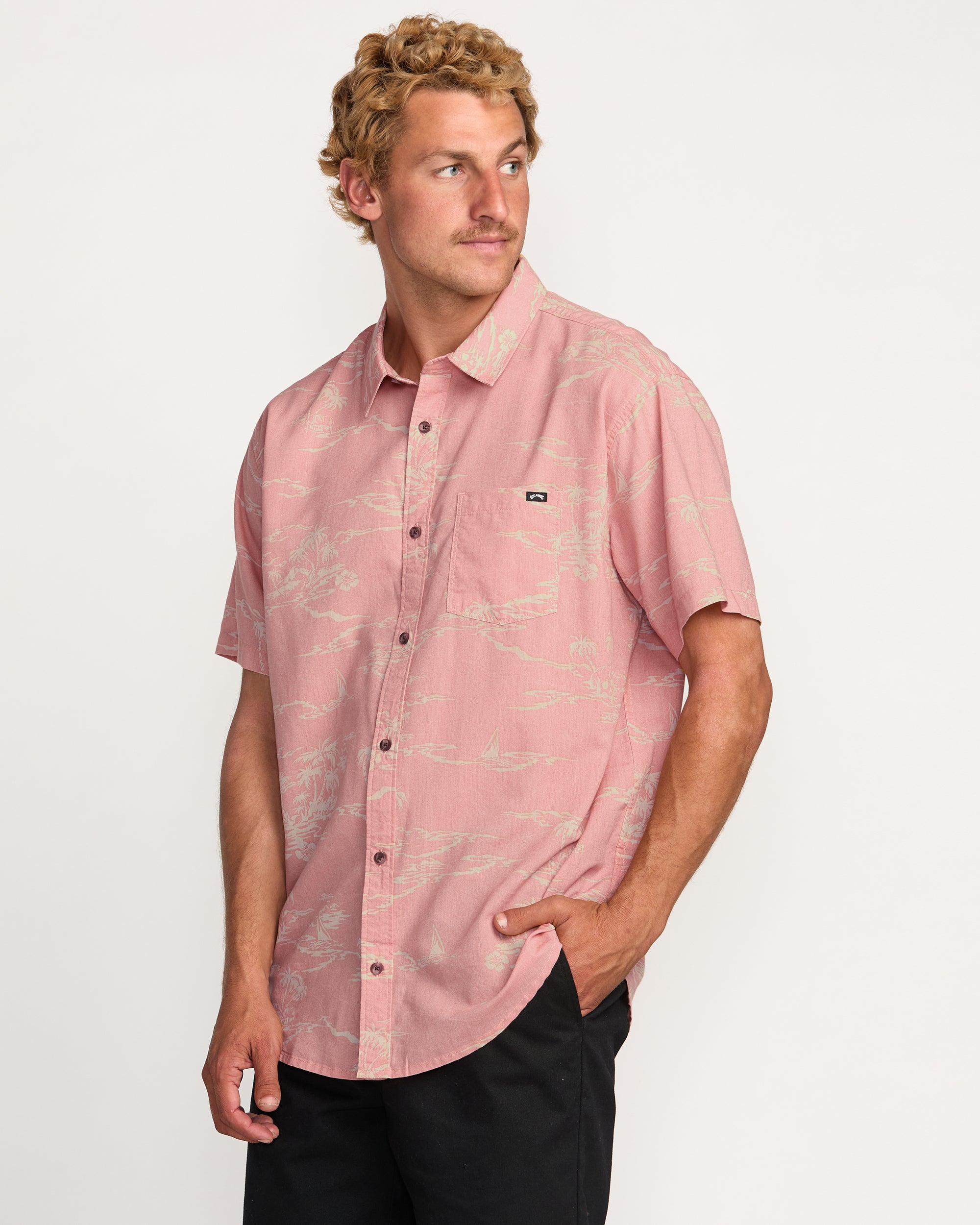 Sundays Short Sleeve Shirt - Dust Red - Image 6