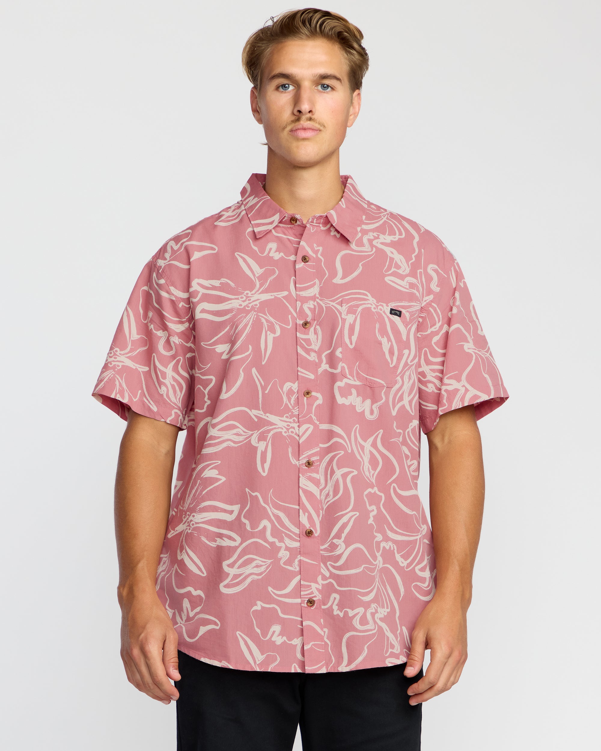 Sundays Short Sleeve Shirt - Faded Rose