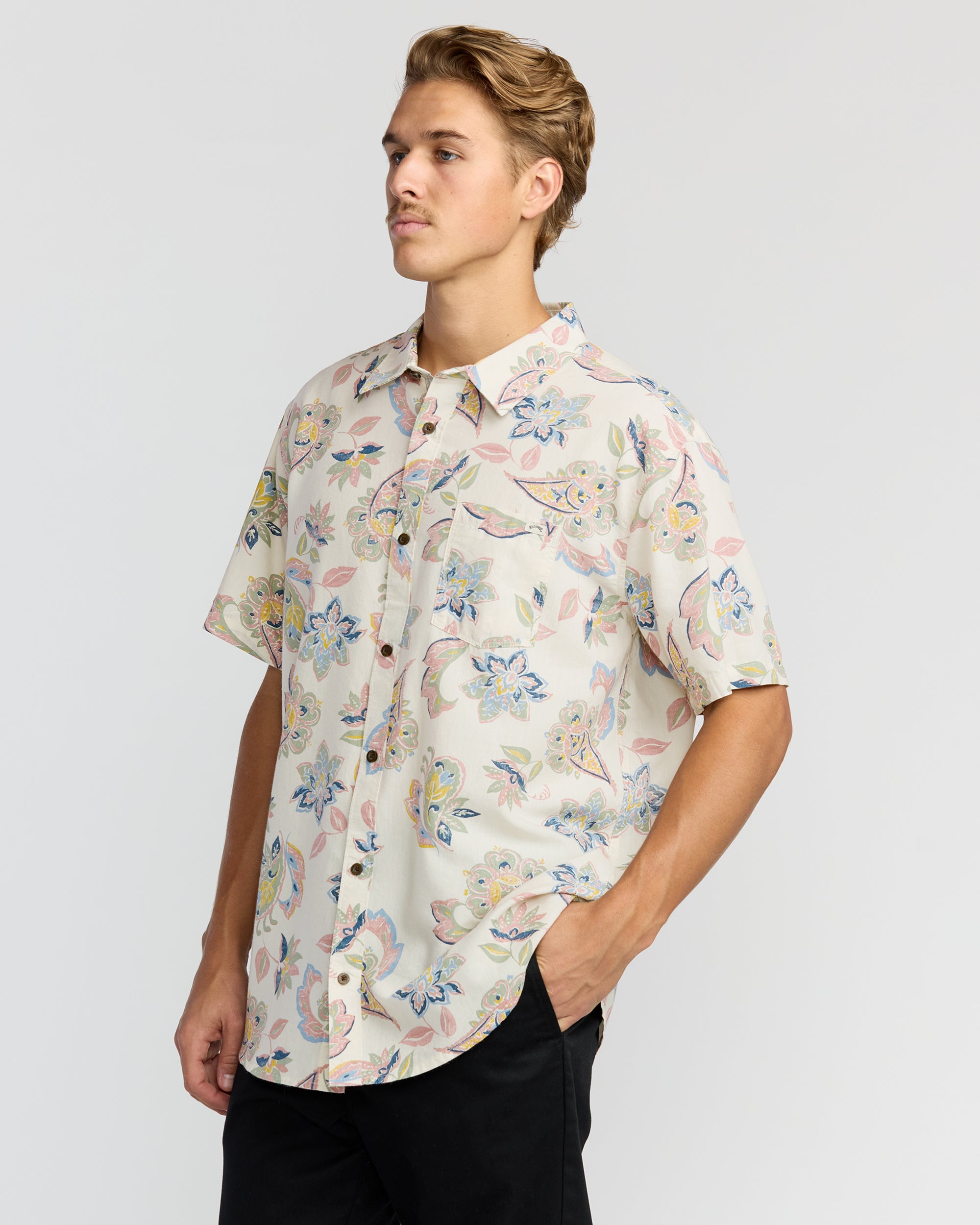 Sundays Short Sleeve Shirt - Sand - Image 3