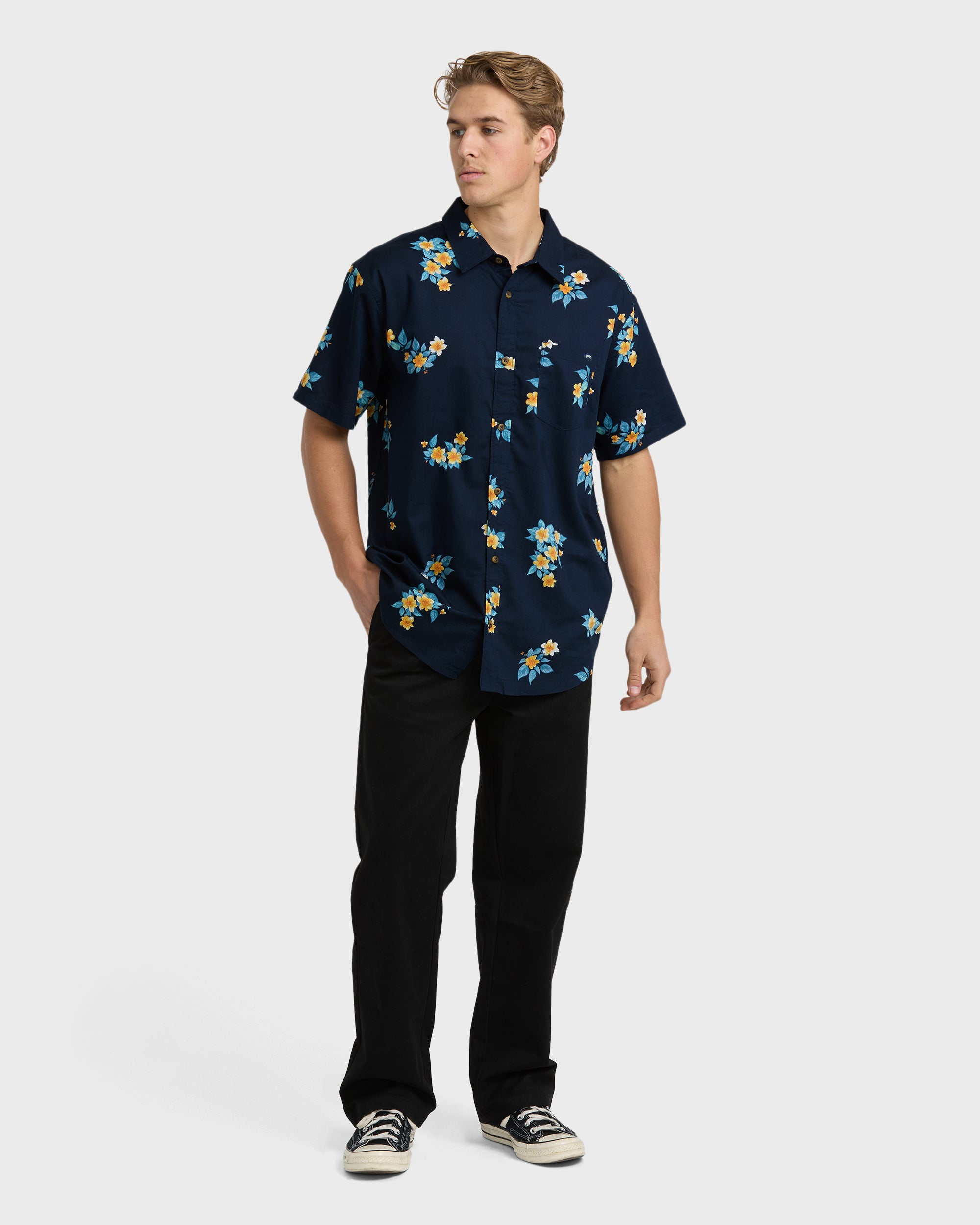 Sundays Mini Short Sleeve Shirt - Navy - Image 2