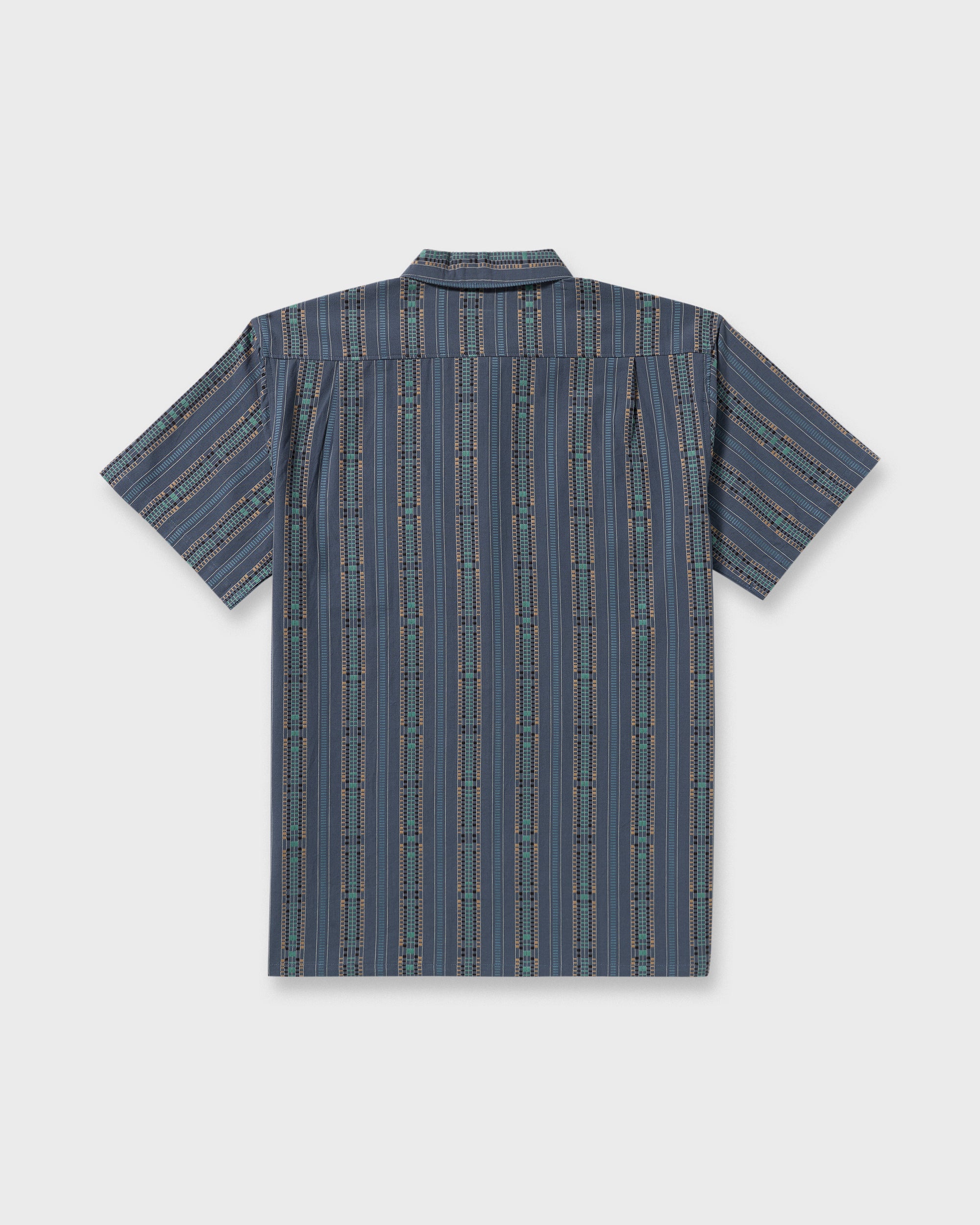 Sundays Jacquard Short Sleeve Shirt - Dark Navy - Image 6