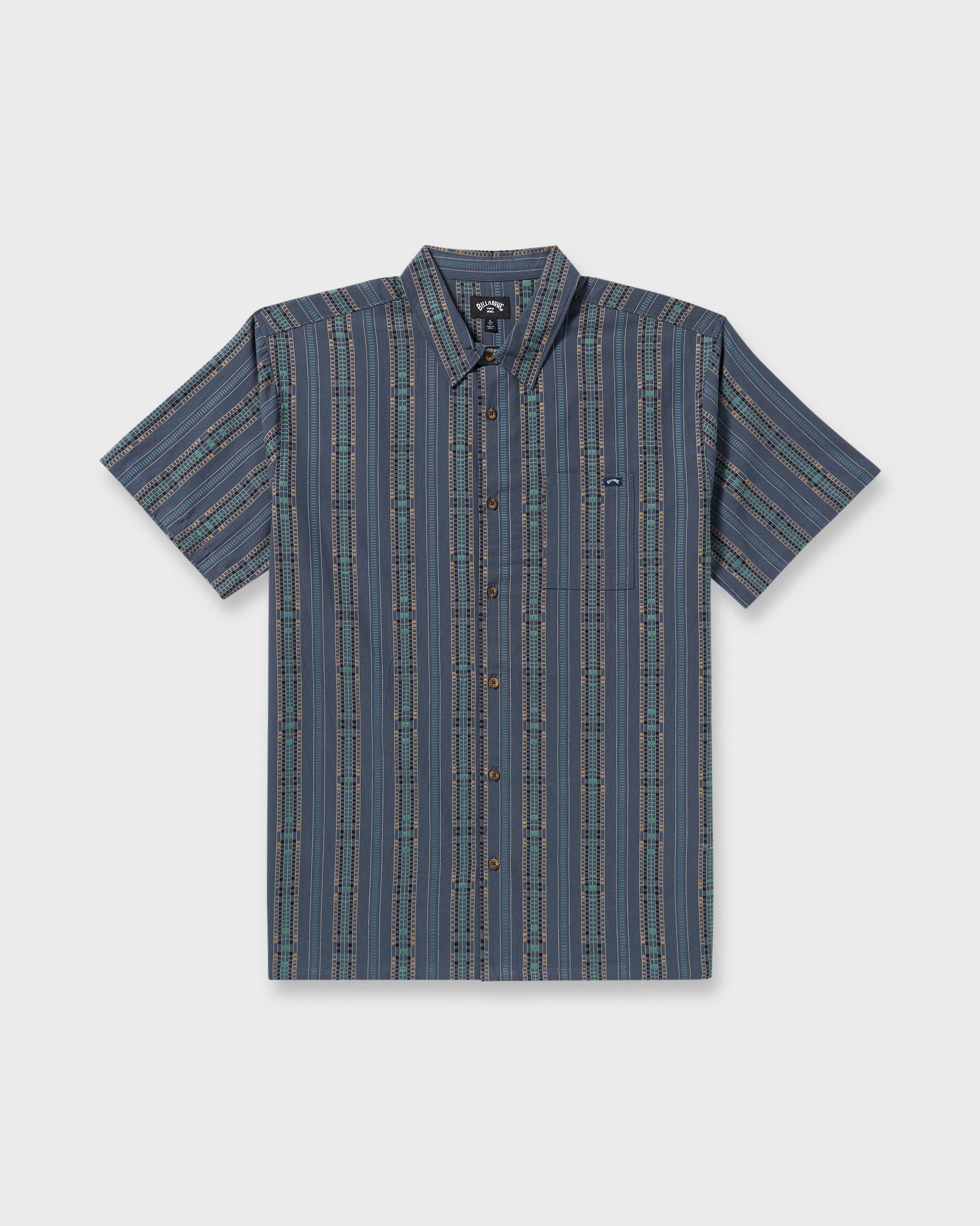 Sundays Jacquard Short Sleeve Shirt - Dark Navy - Image 5