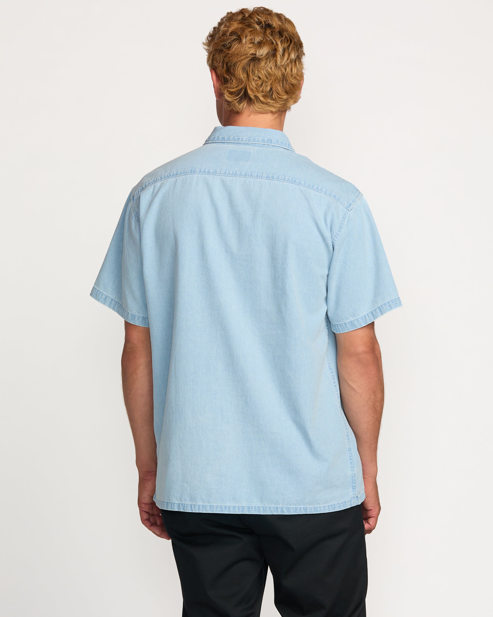 Occy Short Sleeve Shirt - Cloud Blue - Image 3