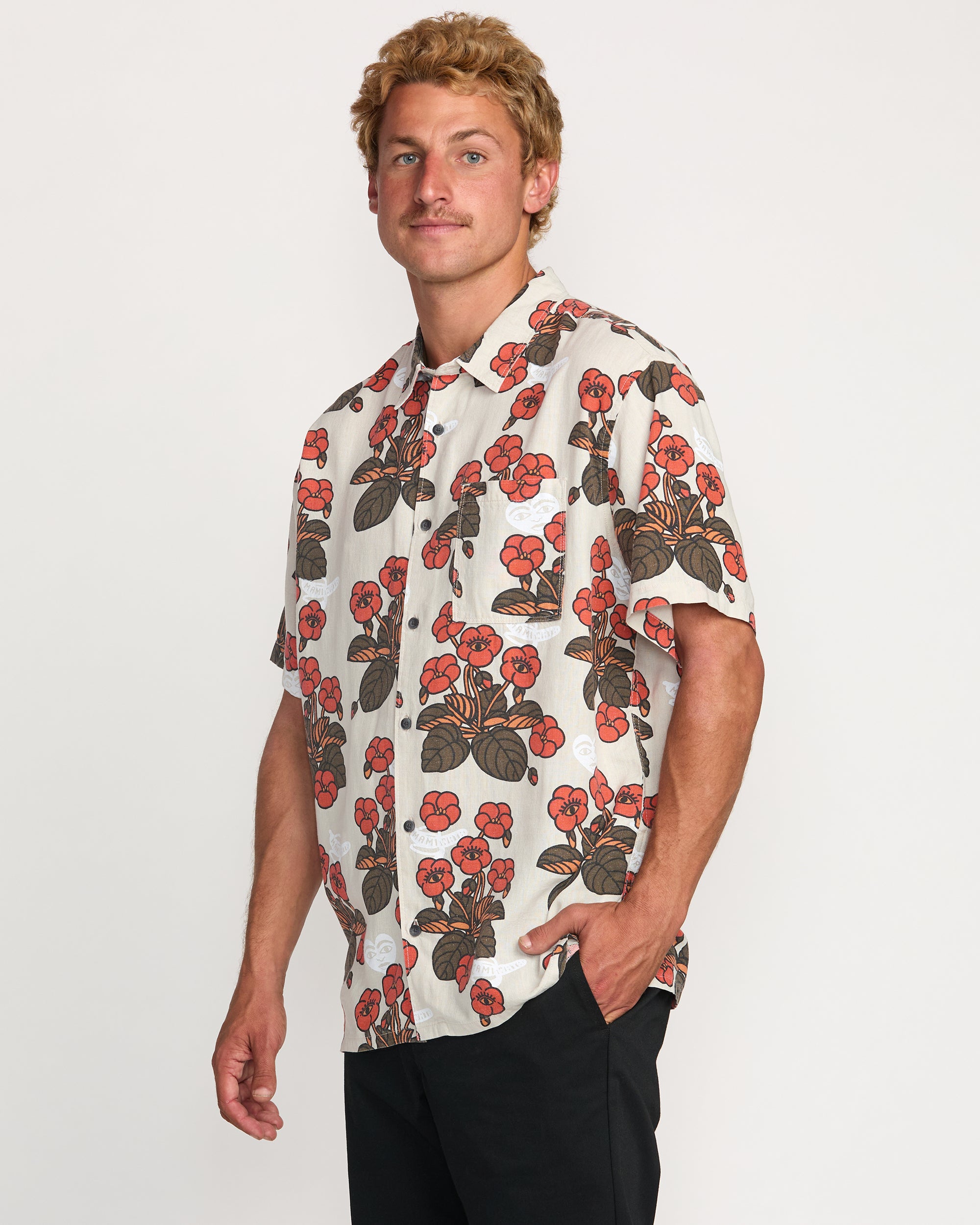 Billabong x Mami Wata Icons Short Sleeve Shirt - Stone - Image 8