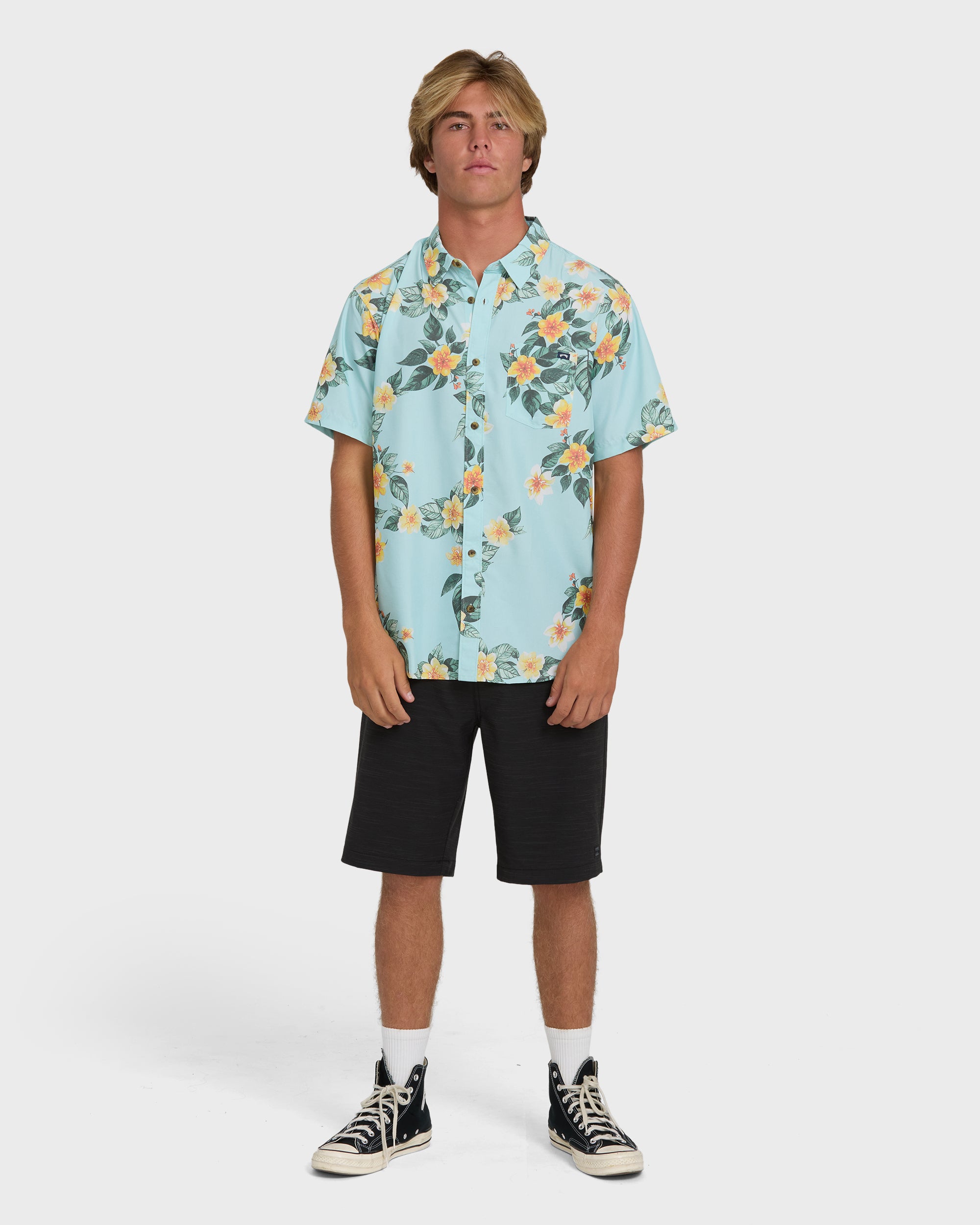 Sundays Lounge Short Sleeve Shirt - Dusty Blue - Image 4