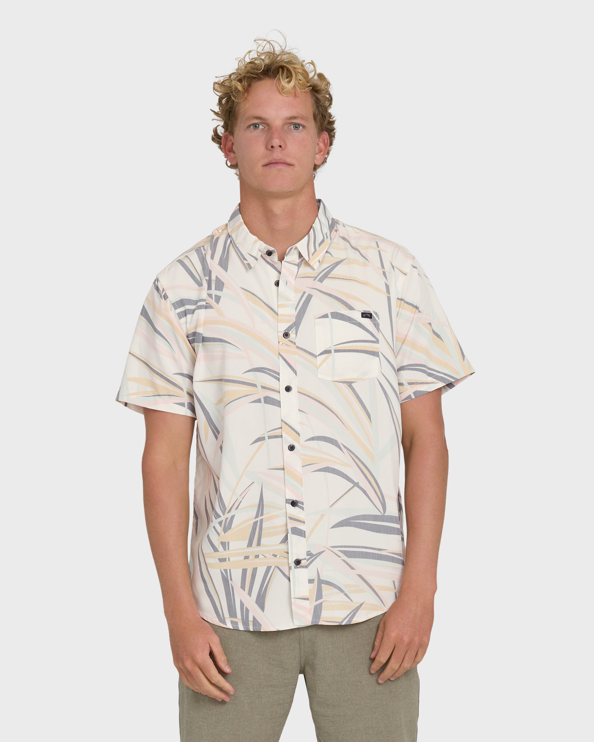 Sundays Lounge Short Sleeve Shirt - Fog