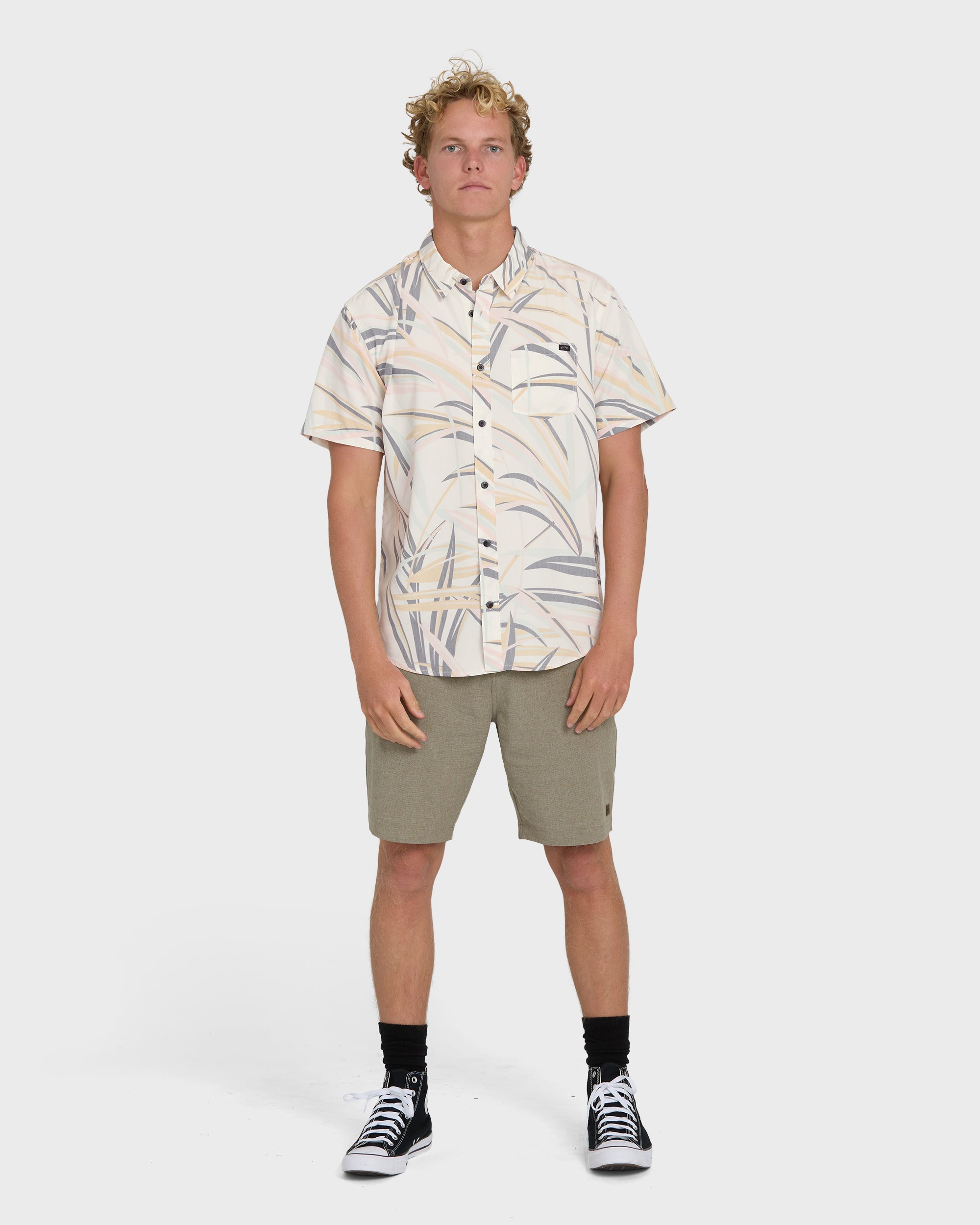 Sundays Lounge Short Sleeve Shirt - Fog - Image 4
