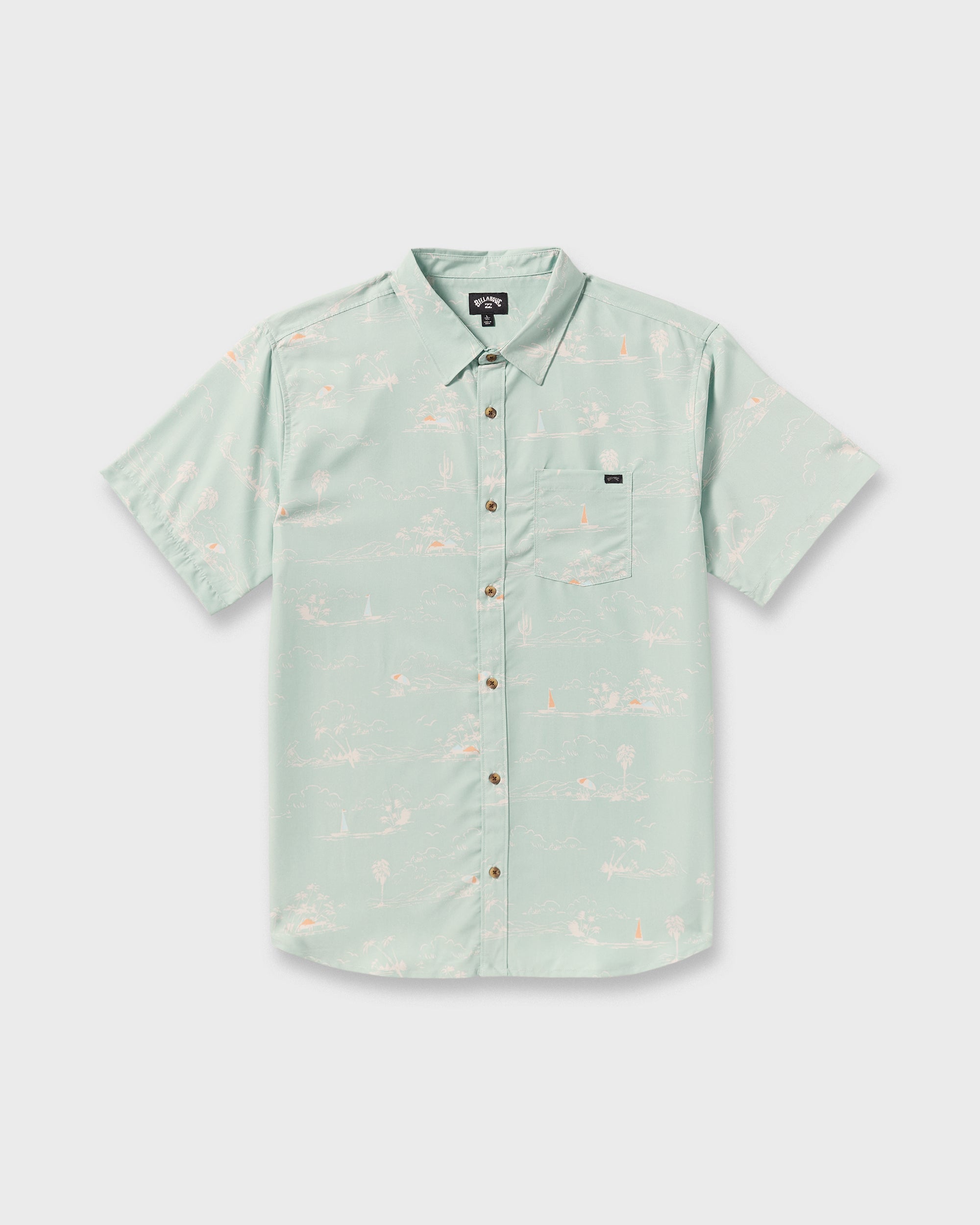 Sundays Lounge Short Sleeve Shirt - Green Ash - Image 6
