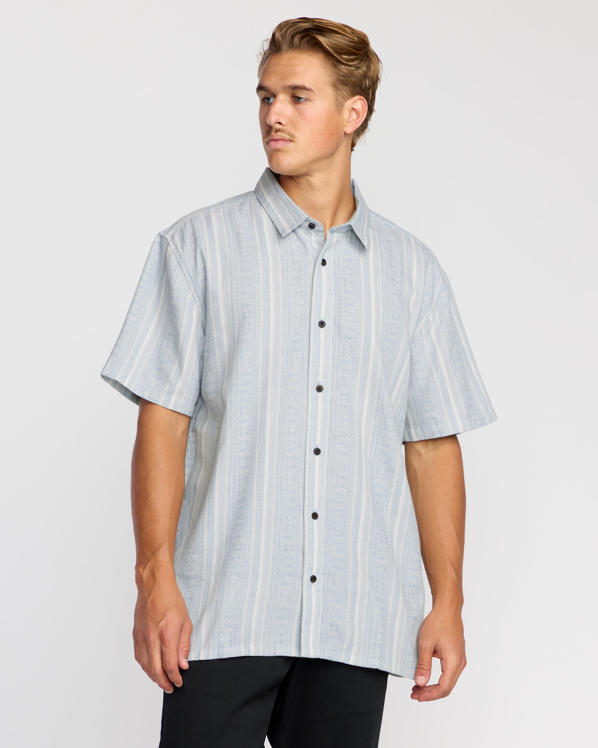 Sunshines Garage Short Sleeve Shirt - Stone Blue - Image 2