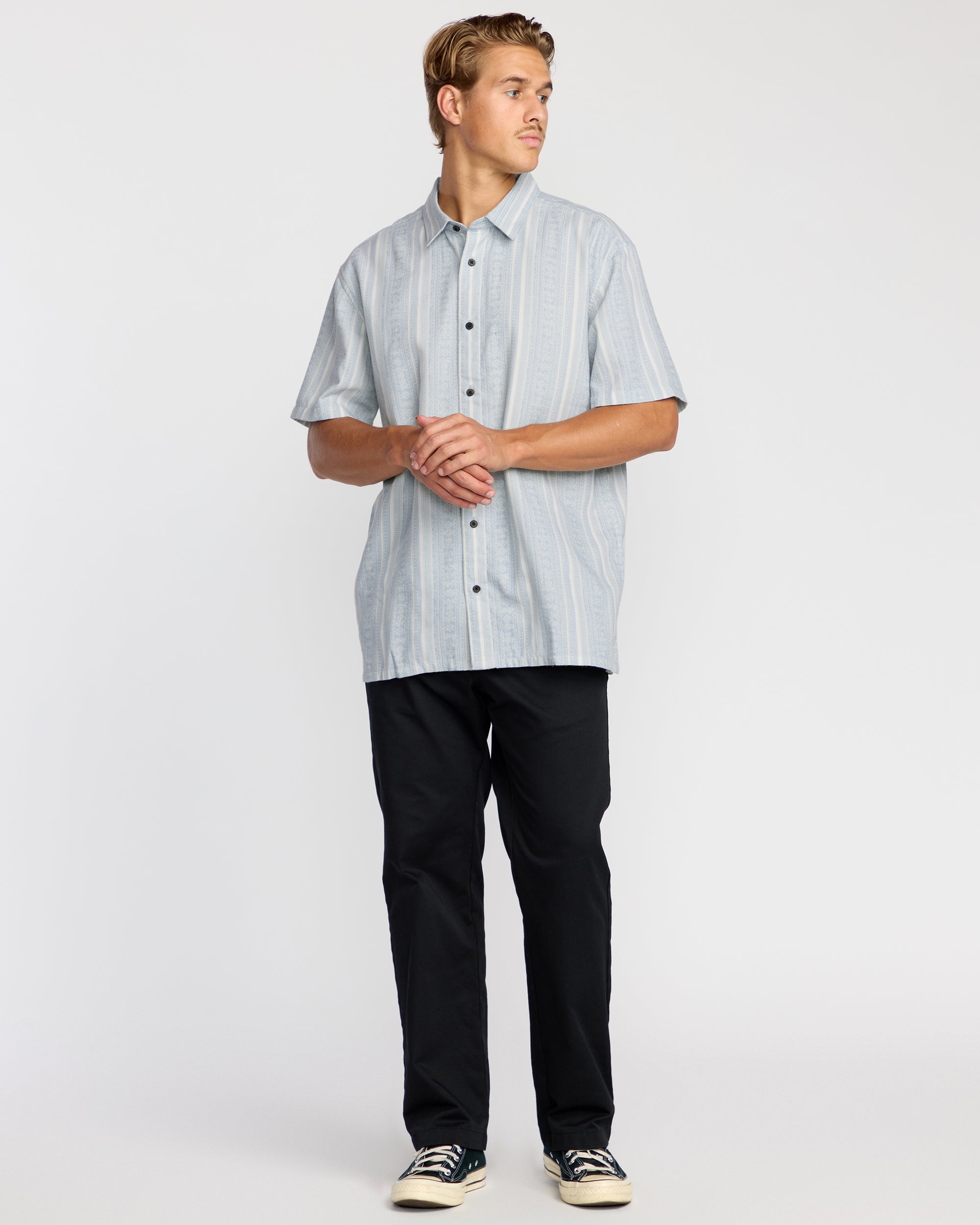 Sunshines Garage Short Sleeve Shirt - Stone Blue - Image 5