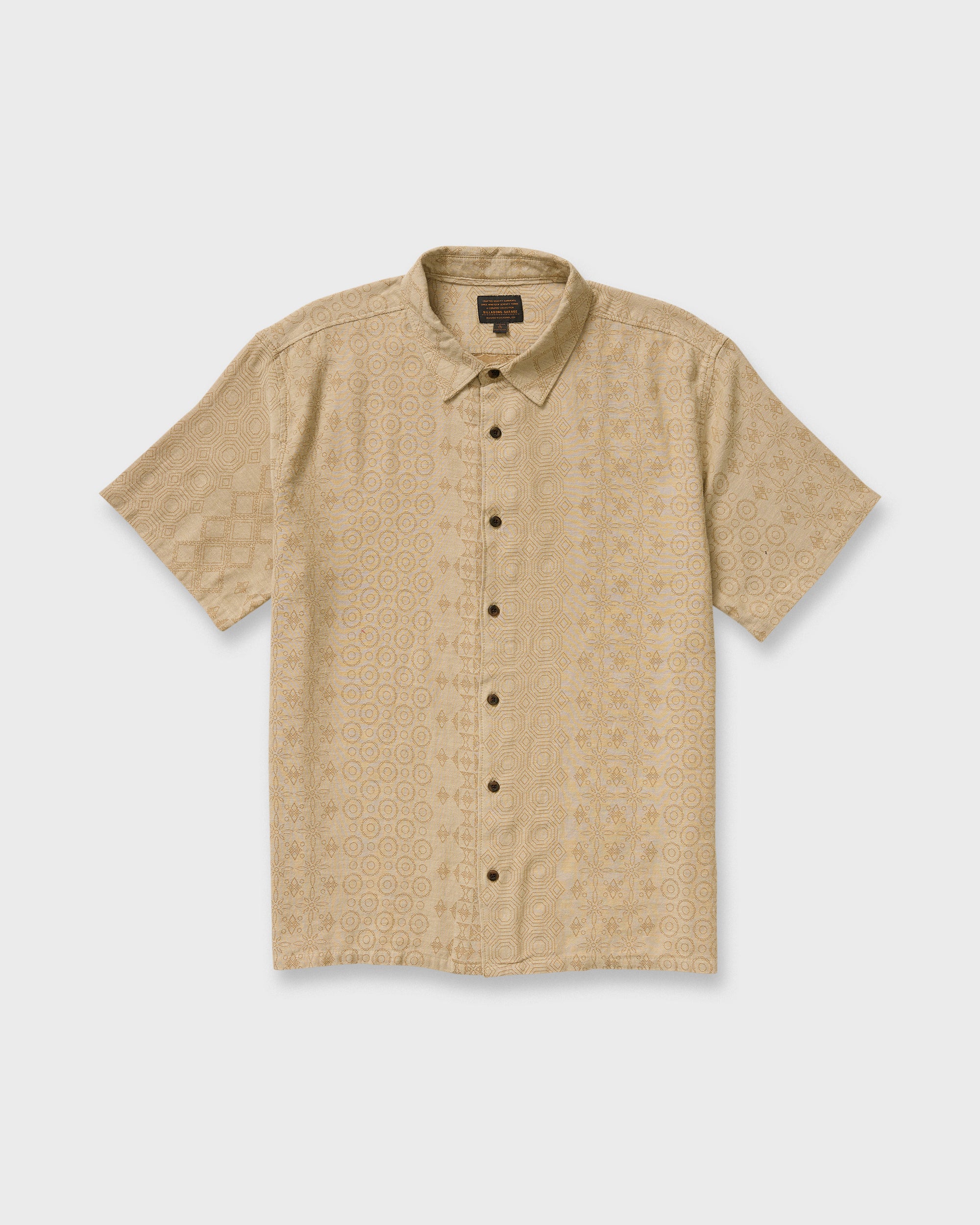 Needle Garage Jacquard Short Sleeve Shirt - Bone - Image 6