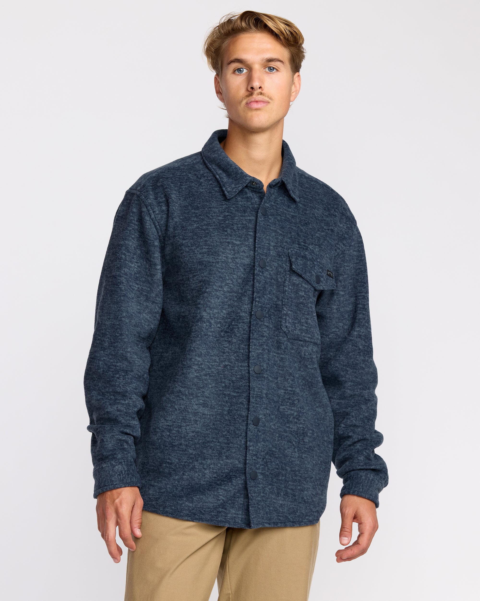 Furnace Long Sleeve Flannel Shirt - Navy