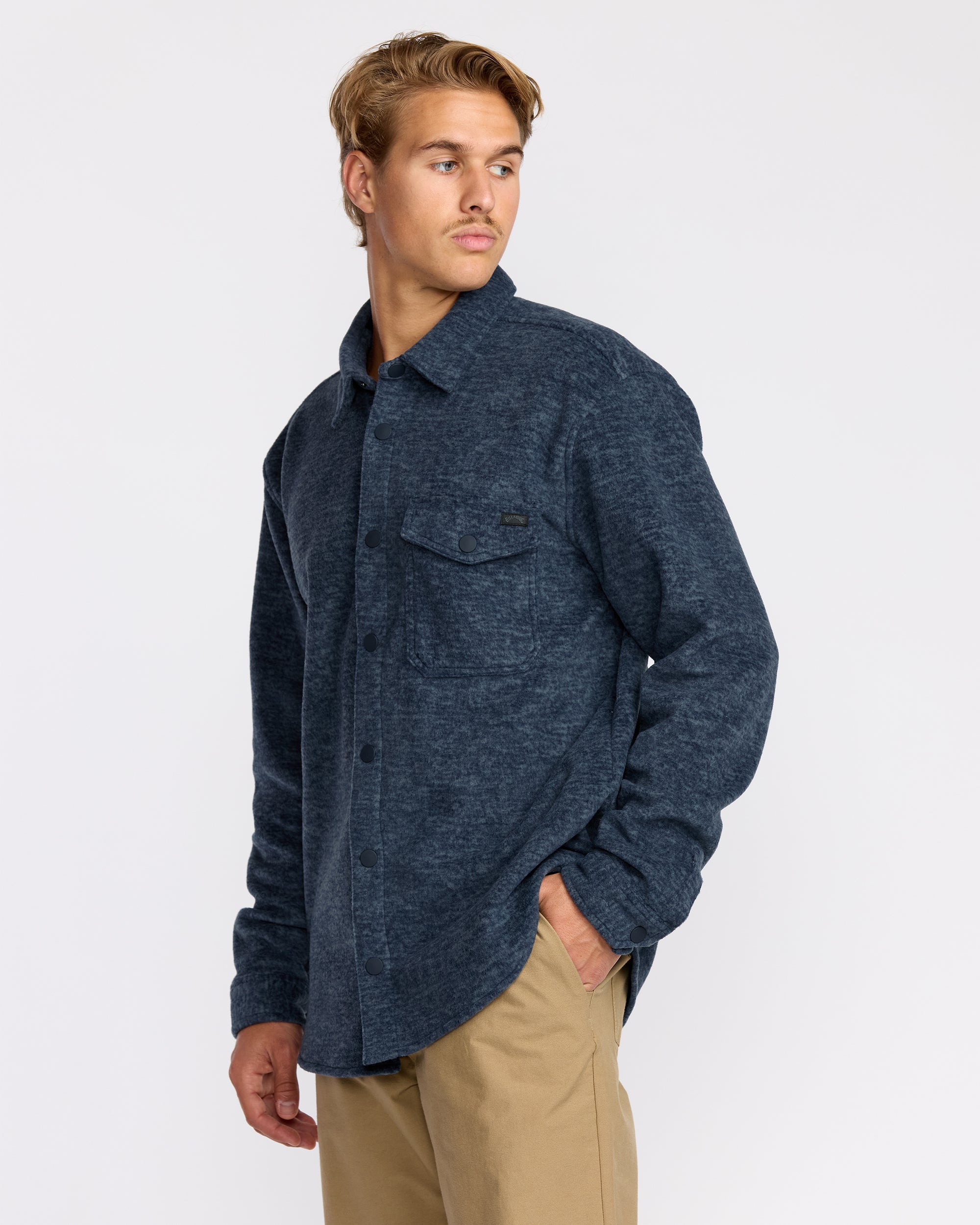 Furnace Long Sleeve Flannel Shirt - Navy - Image 4