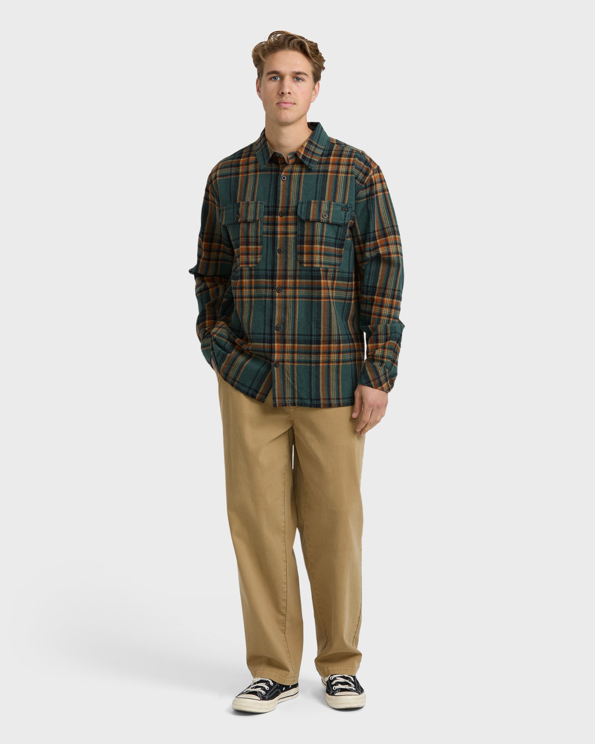 Offshore Flannel Shirt - Forest - Image 4