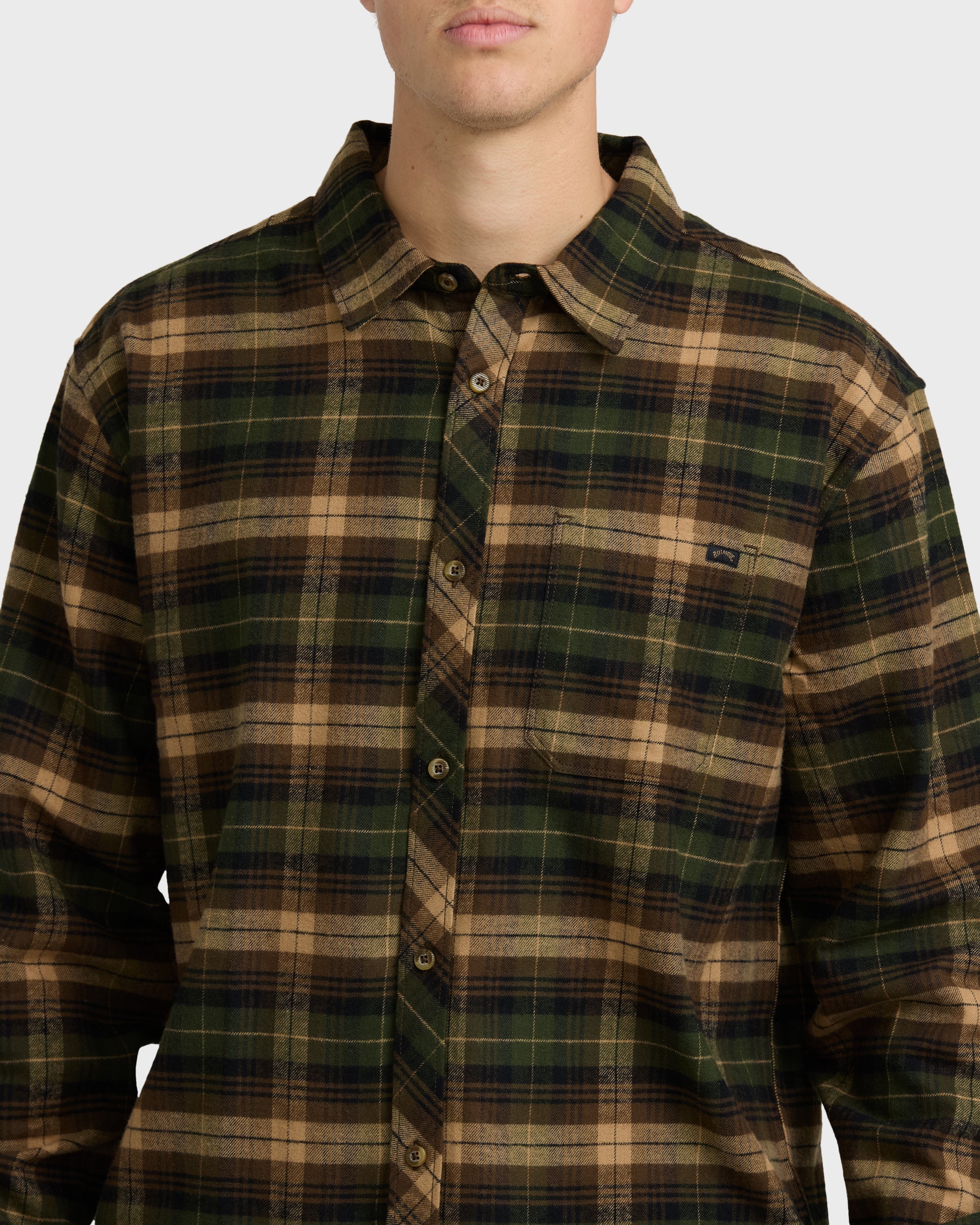 Coastline Long Sleeve Flannel Shirt - Forest - Image 5