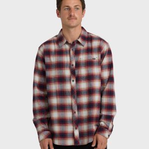 Coastline Long Sleeve Flannel Shirt - Plum