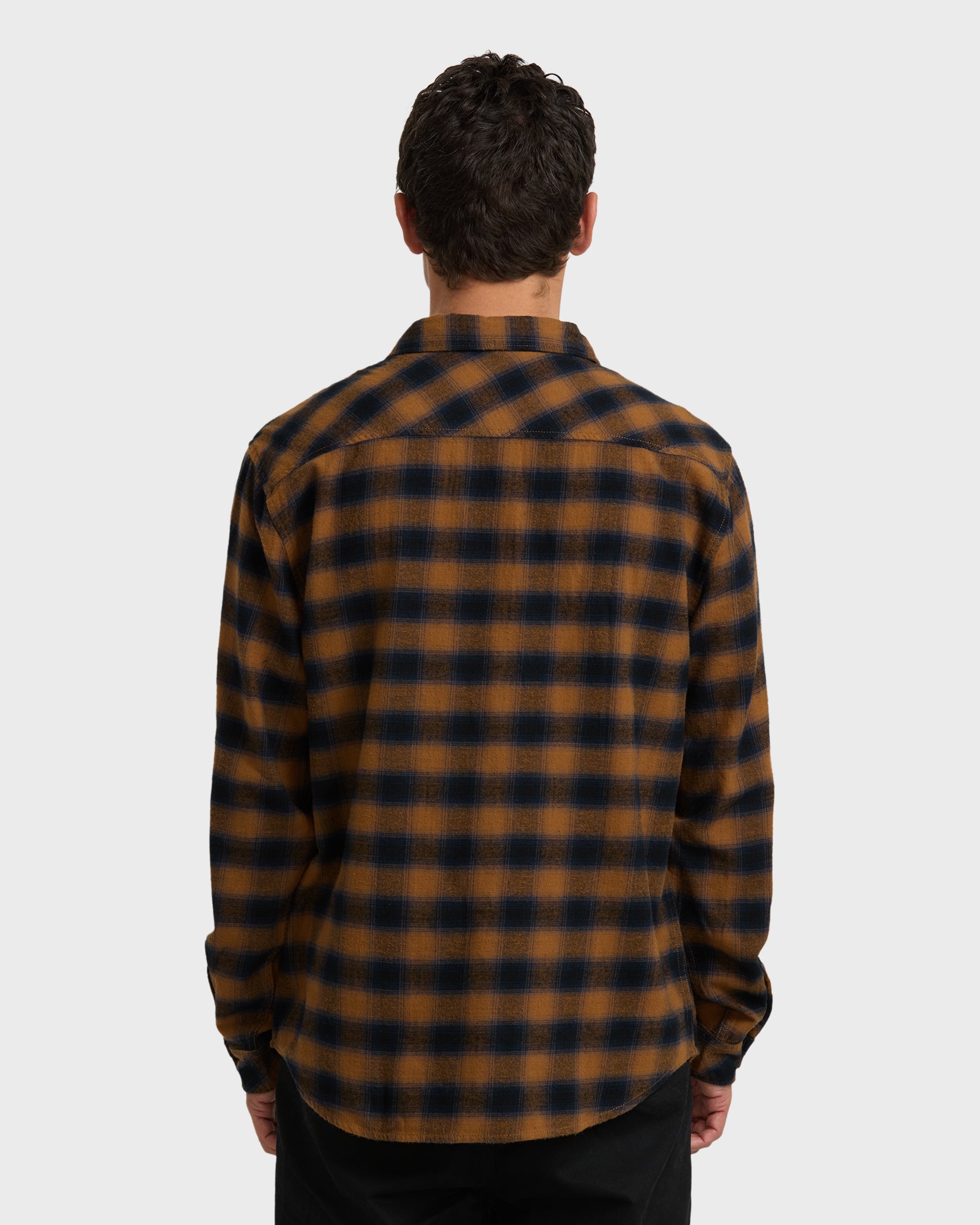 Coastline Long Sleeve Flannel Shirt - Tobacco - Image 2