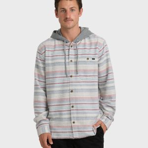 Baja Long Sleeve Flannel Shirt - Off White