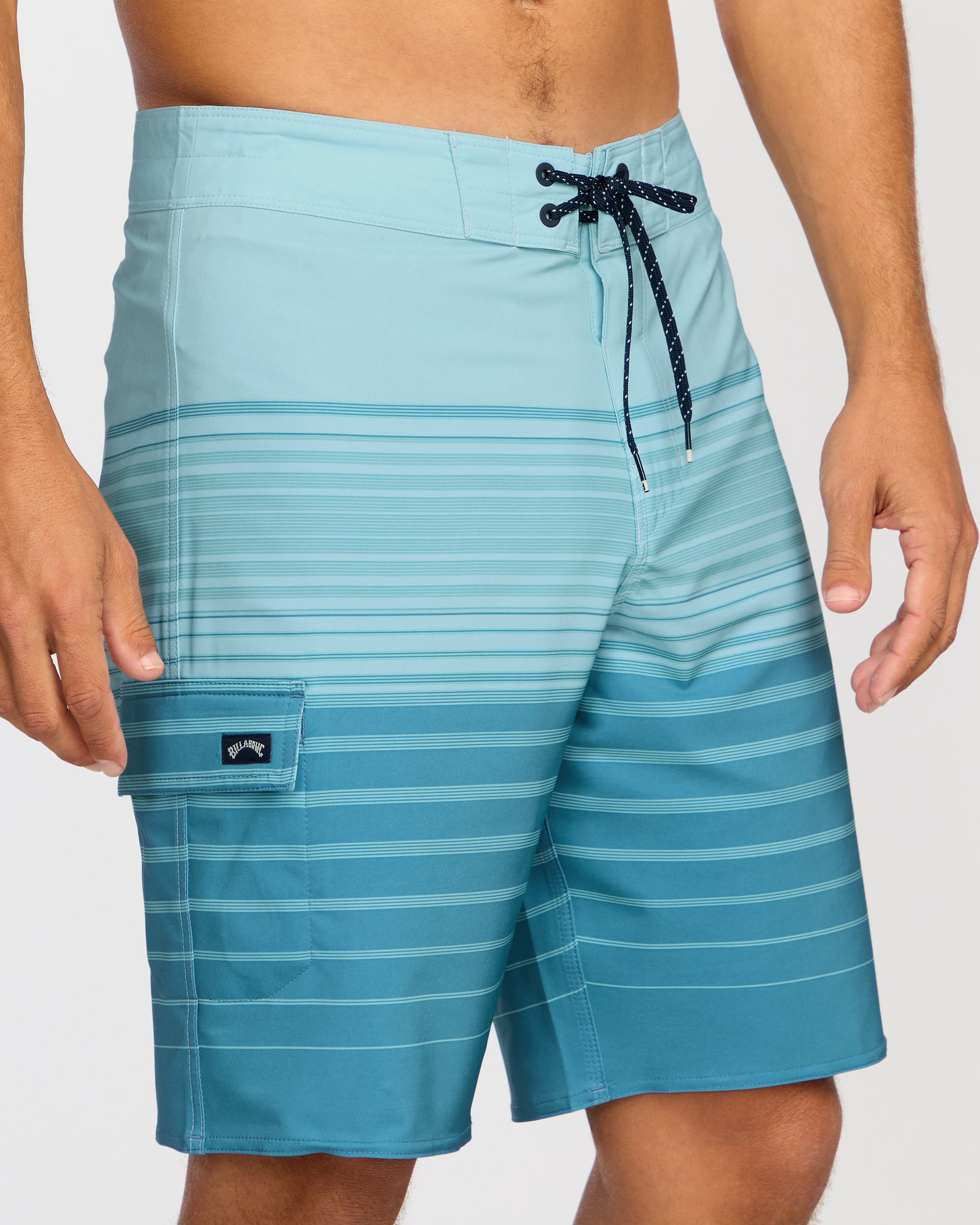 All Day Stripe Pro Performance 20 Boardshorts - Dusty Blue - Image 6
