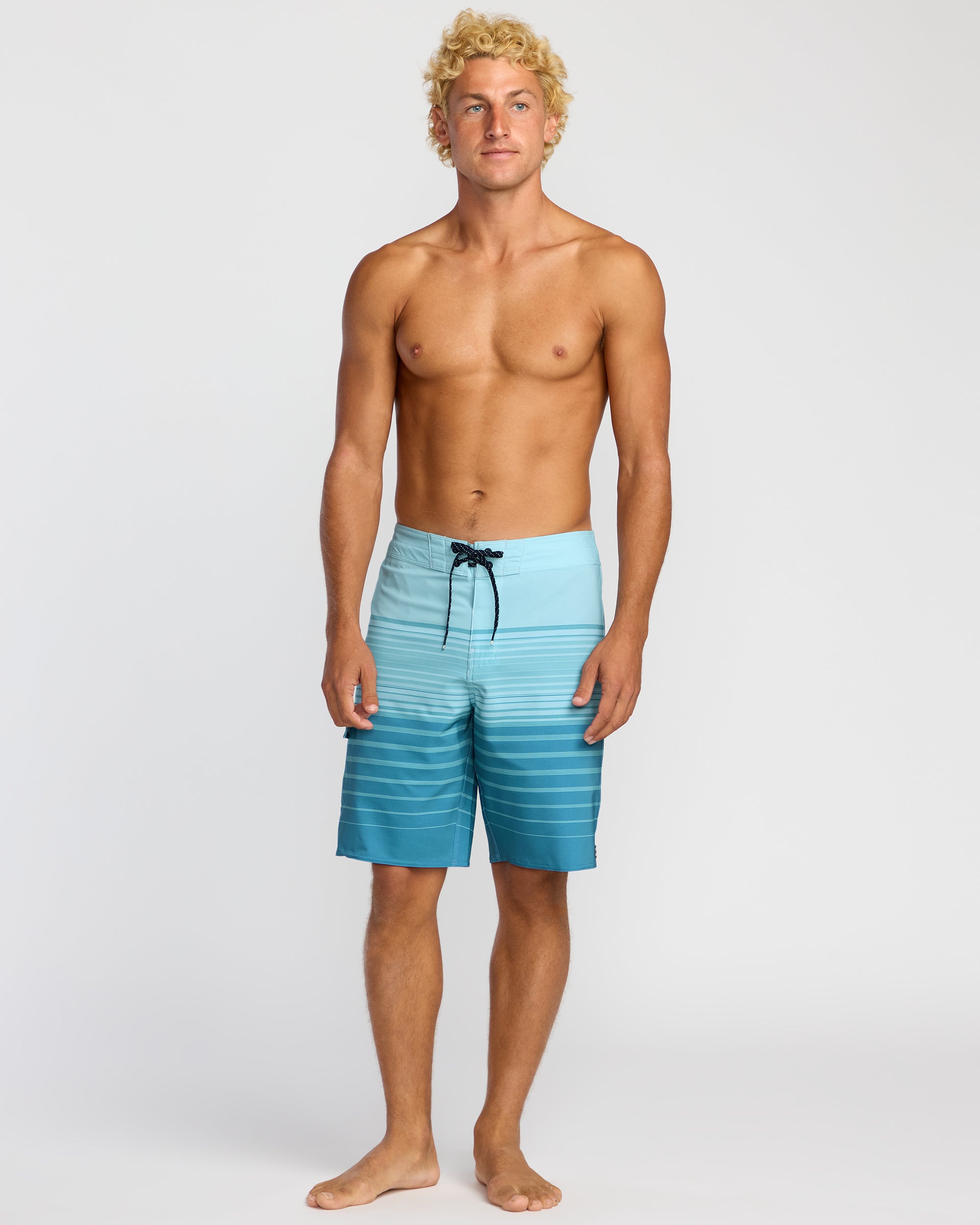 All Day Stripe Pro Performance 20 Boardshorts - Dusty Blue - Image 5