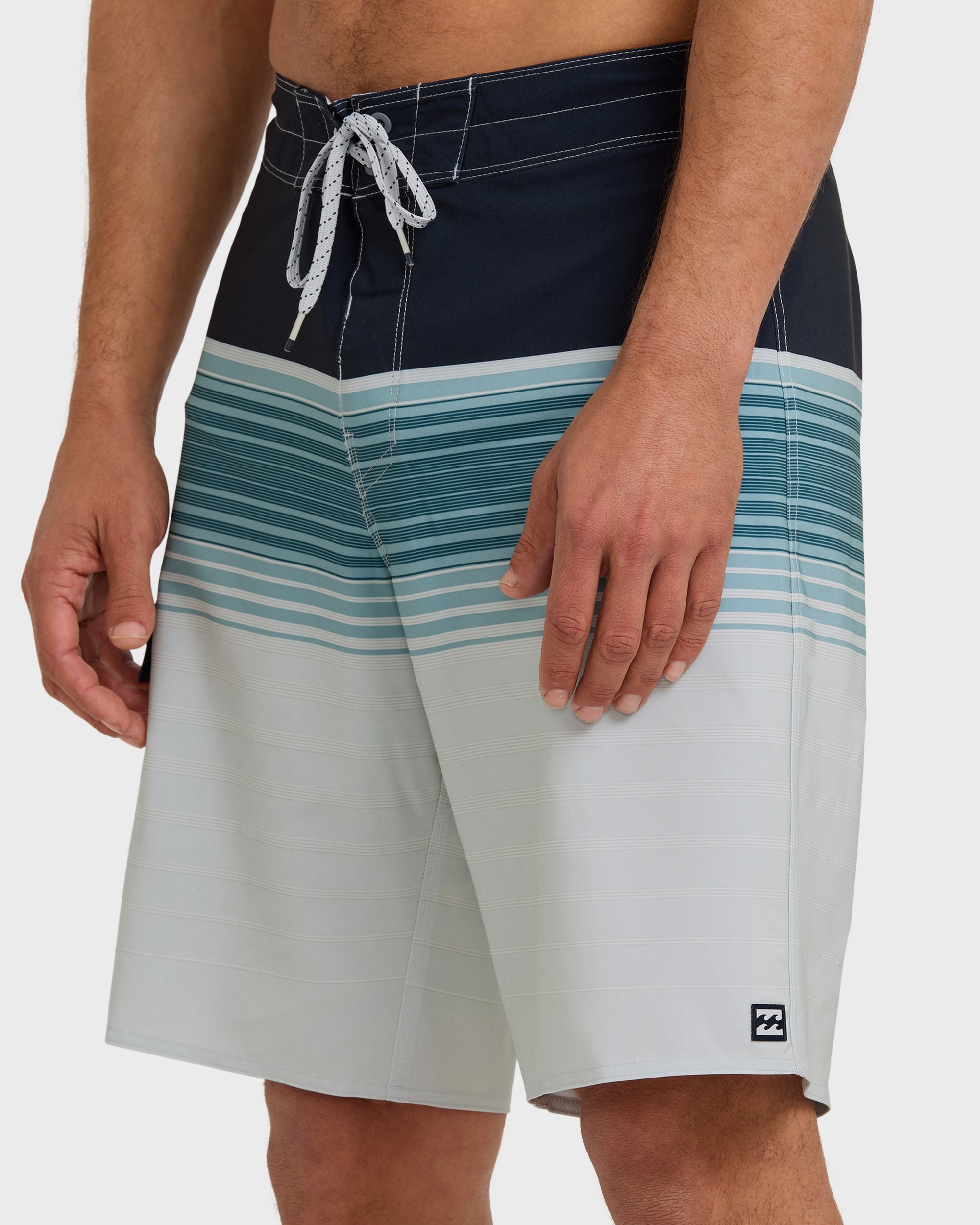 All Day Stripe Pro Performance 20 Boardshorts - Washed Blue - Image 5