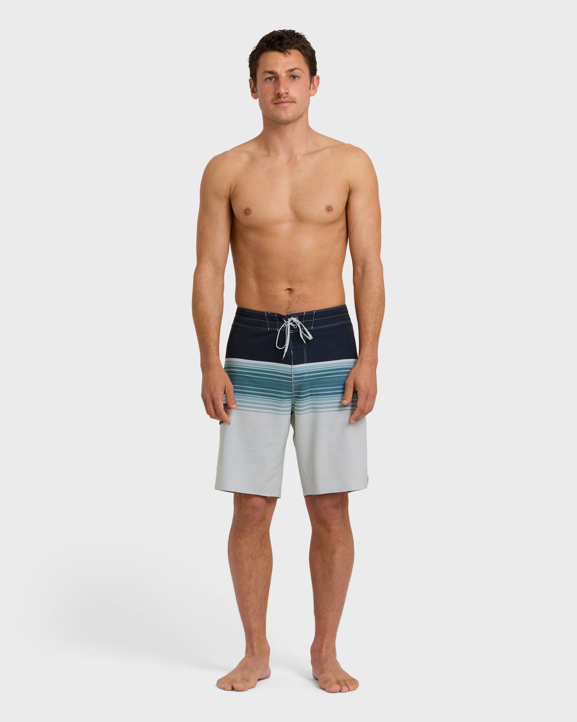 All Day Stripe Pro Performance 20 Boardshorts - Washed Blue - Image 4