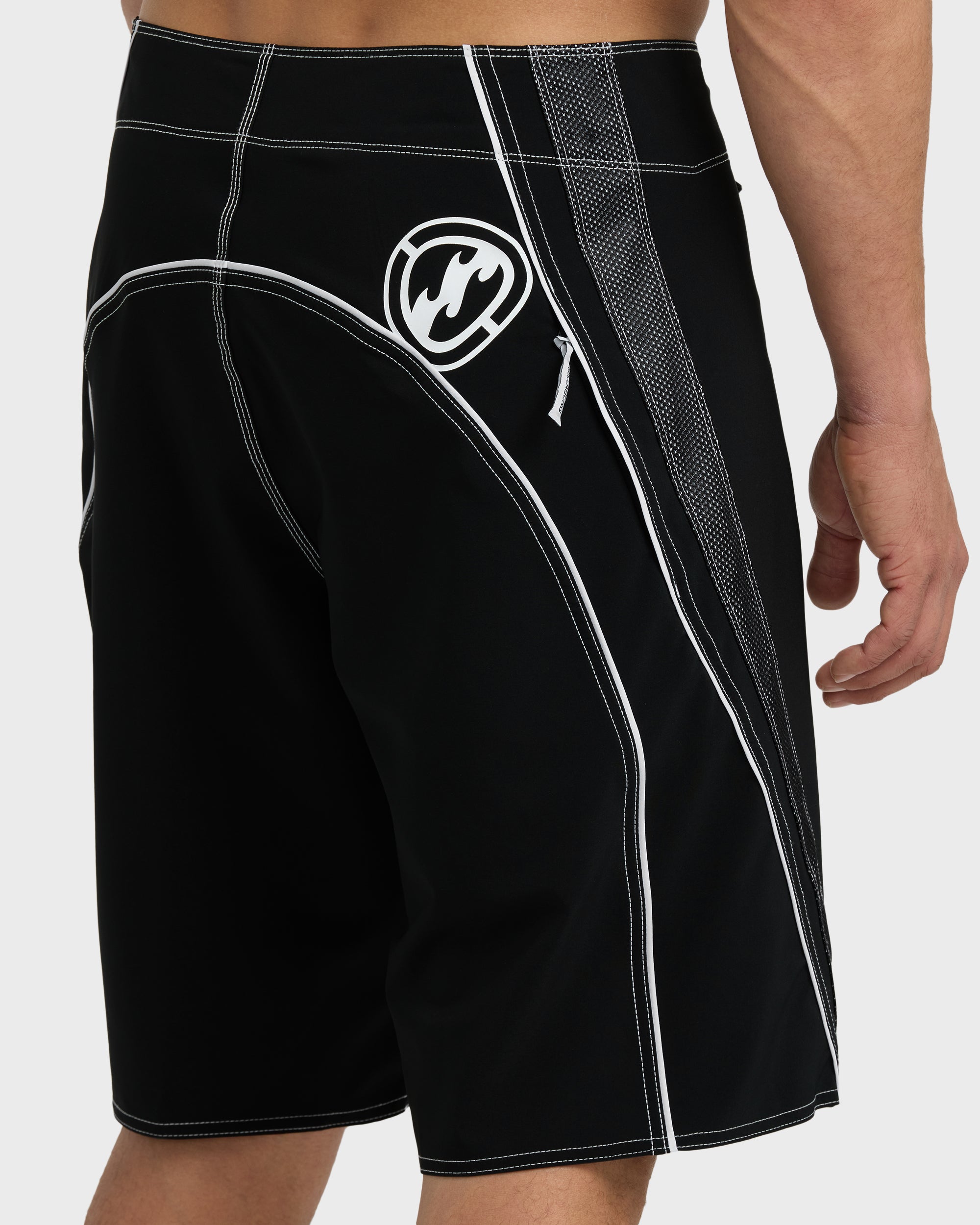 Fluid 2K Pro Performance 21 Boardshorts - Black White - Image 5