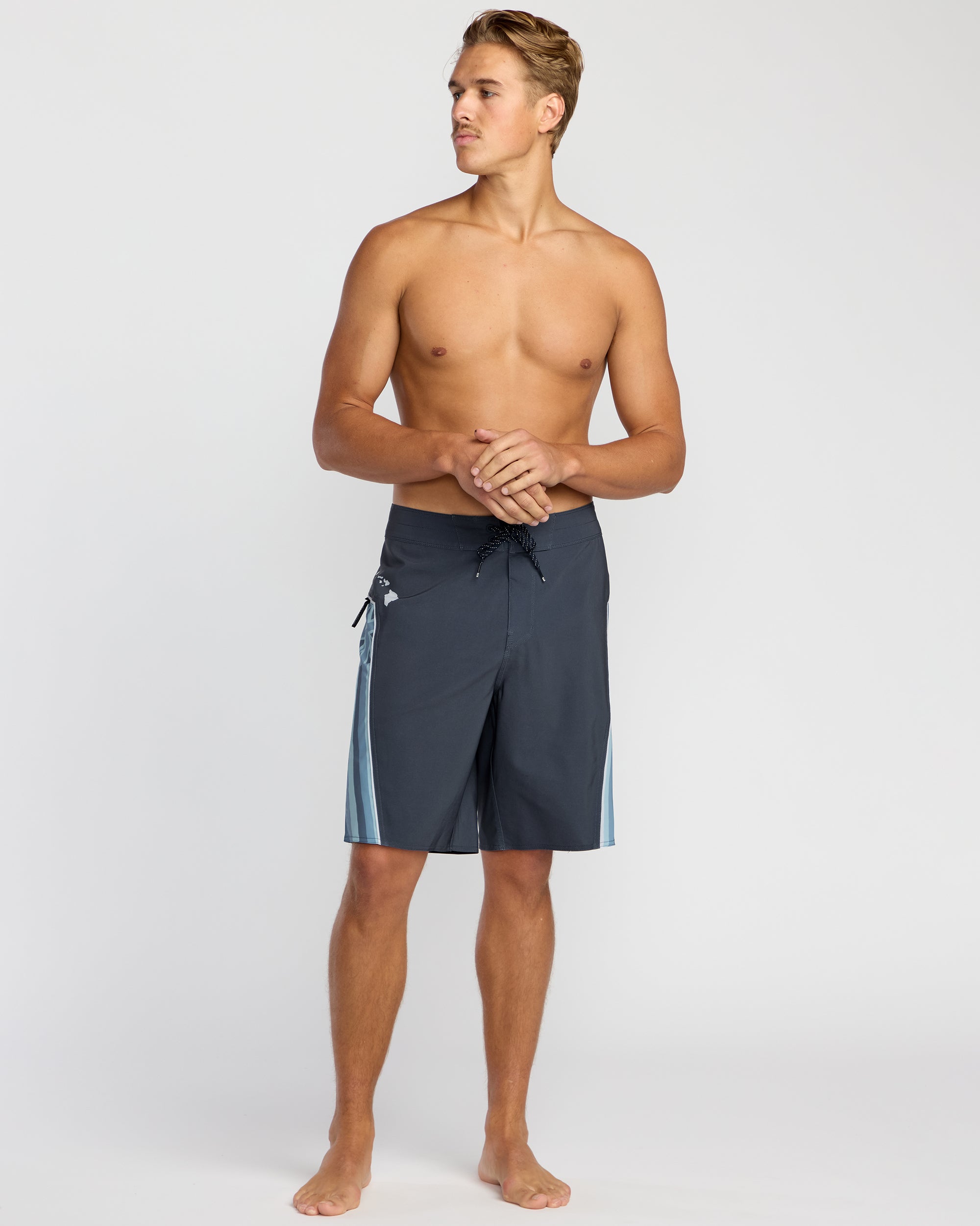 Straddie Pro Hi Boardshorts - Harbor Blue - Image 5