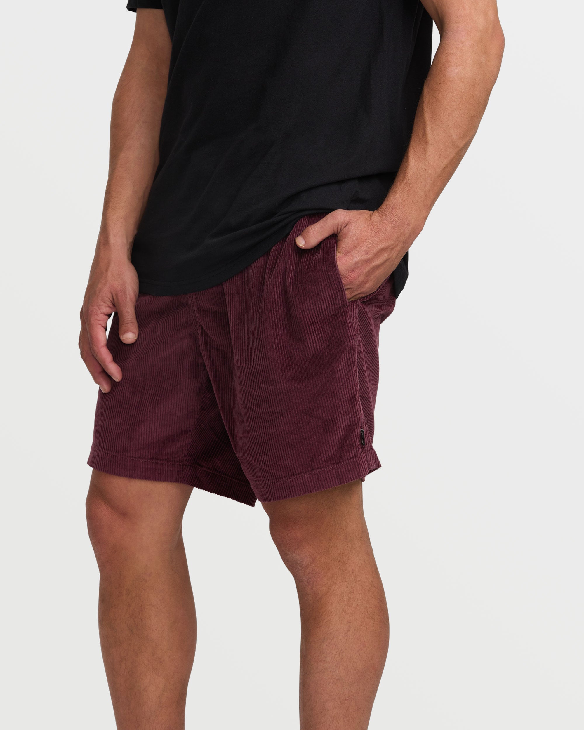 Larry Laybacks 19 Cord Shorts - Plum - Image 4