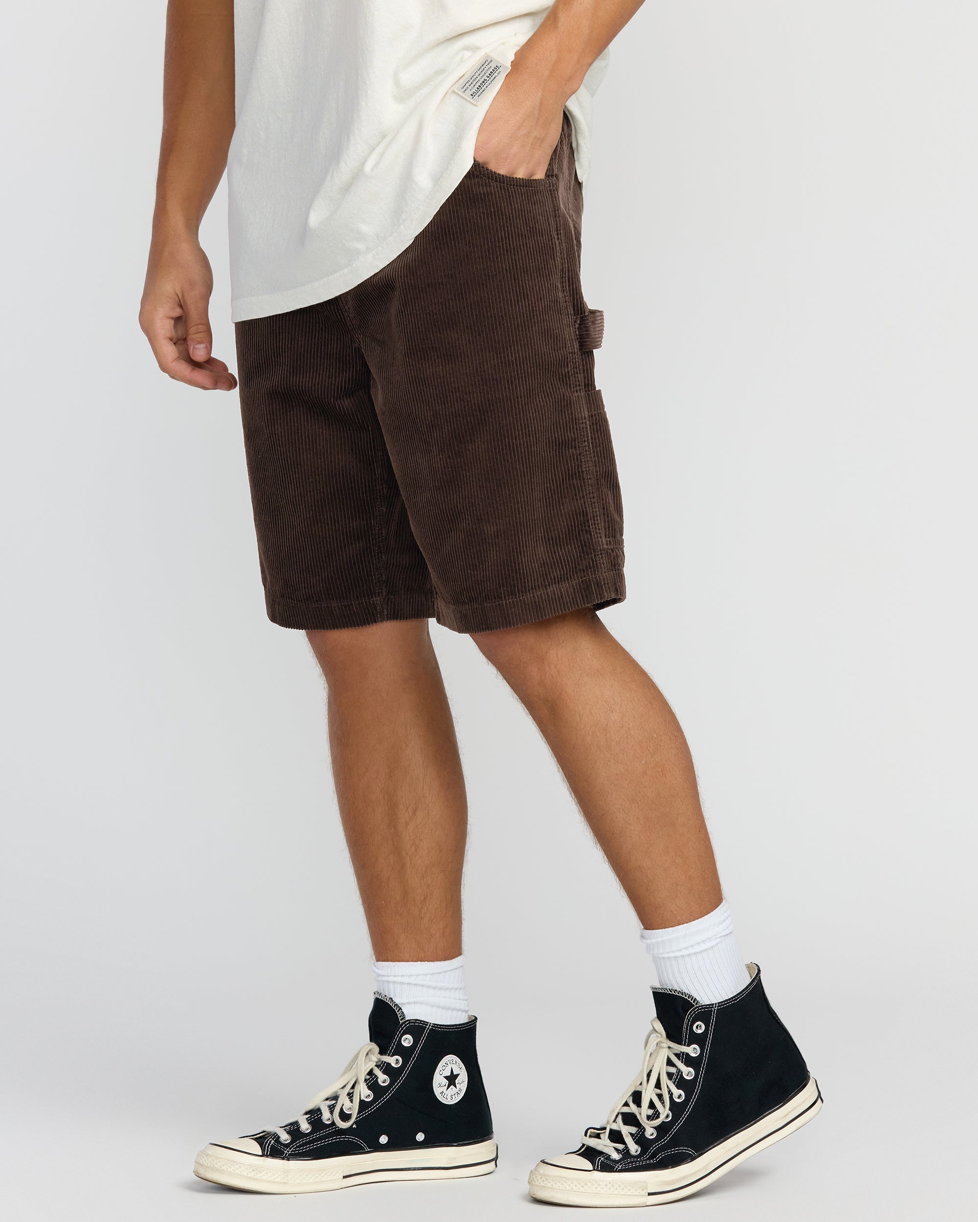 Larry Cord Garage Shorts - Chocolate - Image 3