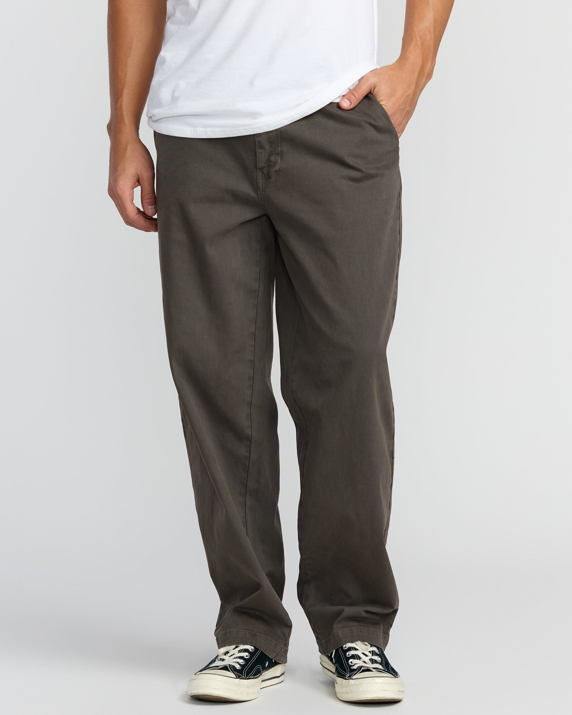 73 Wave Washed Chino Pants - Raven
